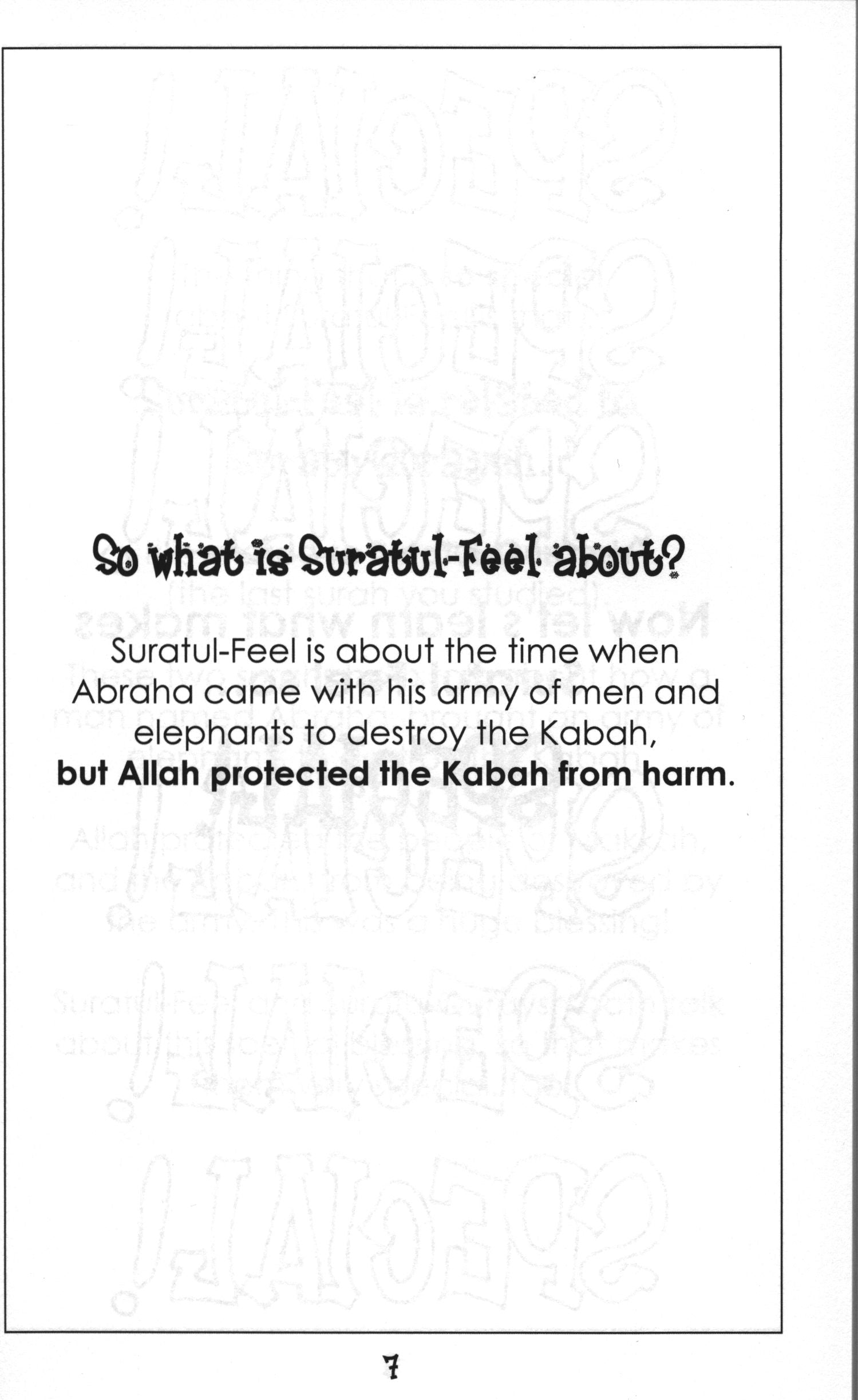 Surah 105 - Suratul-Feel Mini Tafseer Book