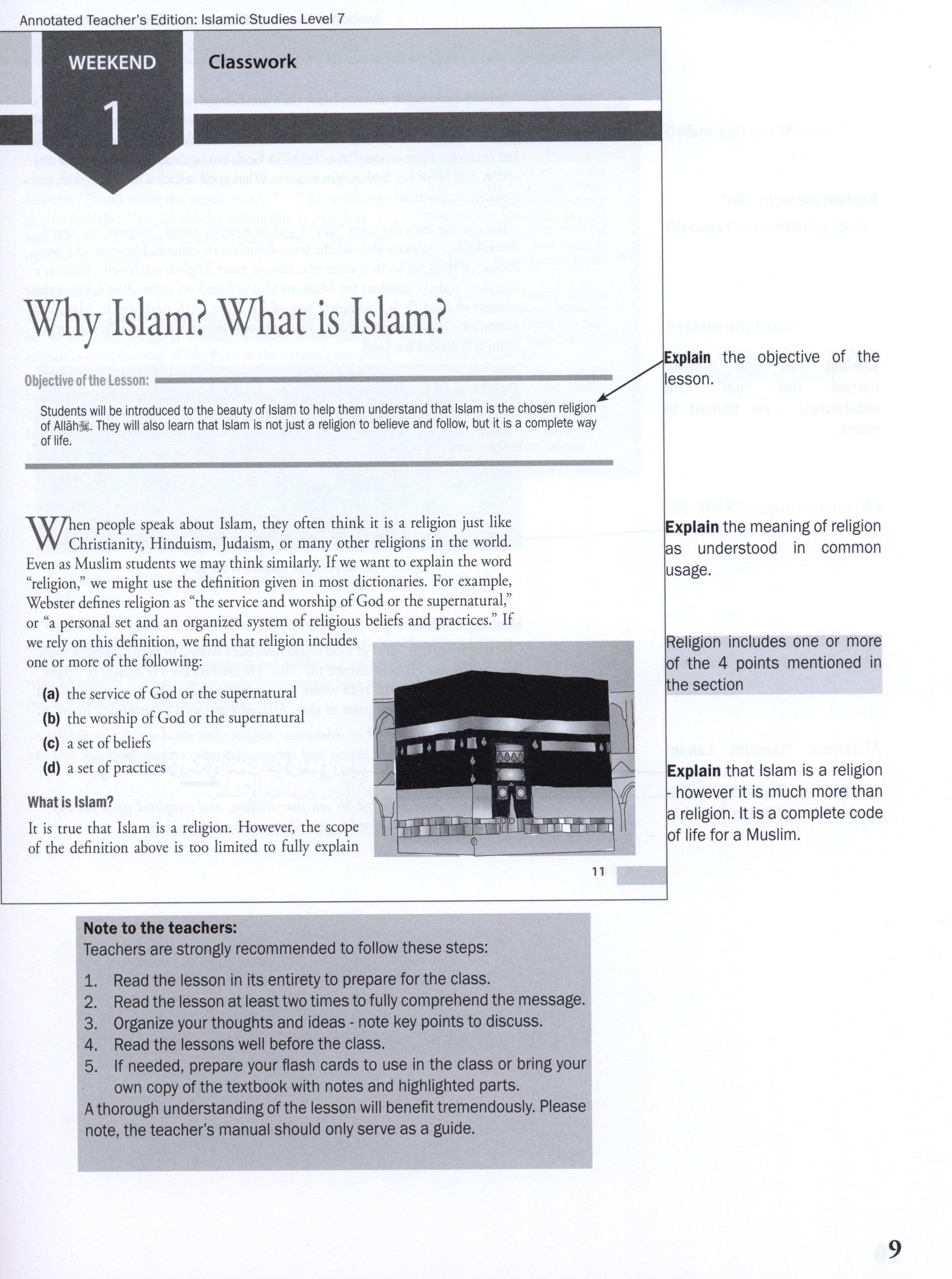 Weekend Learning Islamic Studies Teacher Manual Level 7