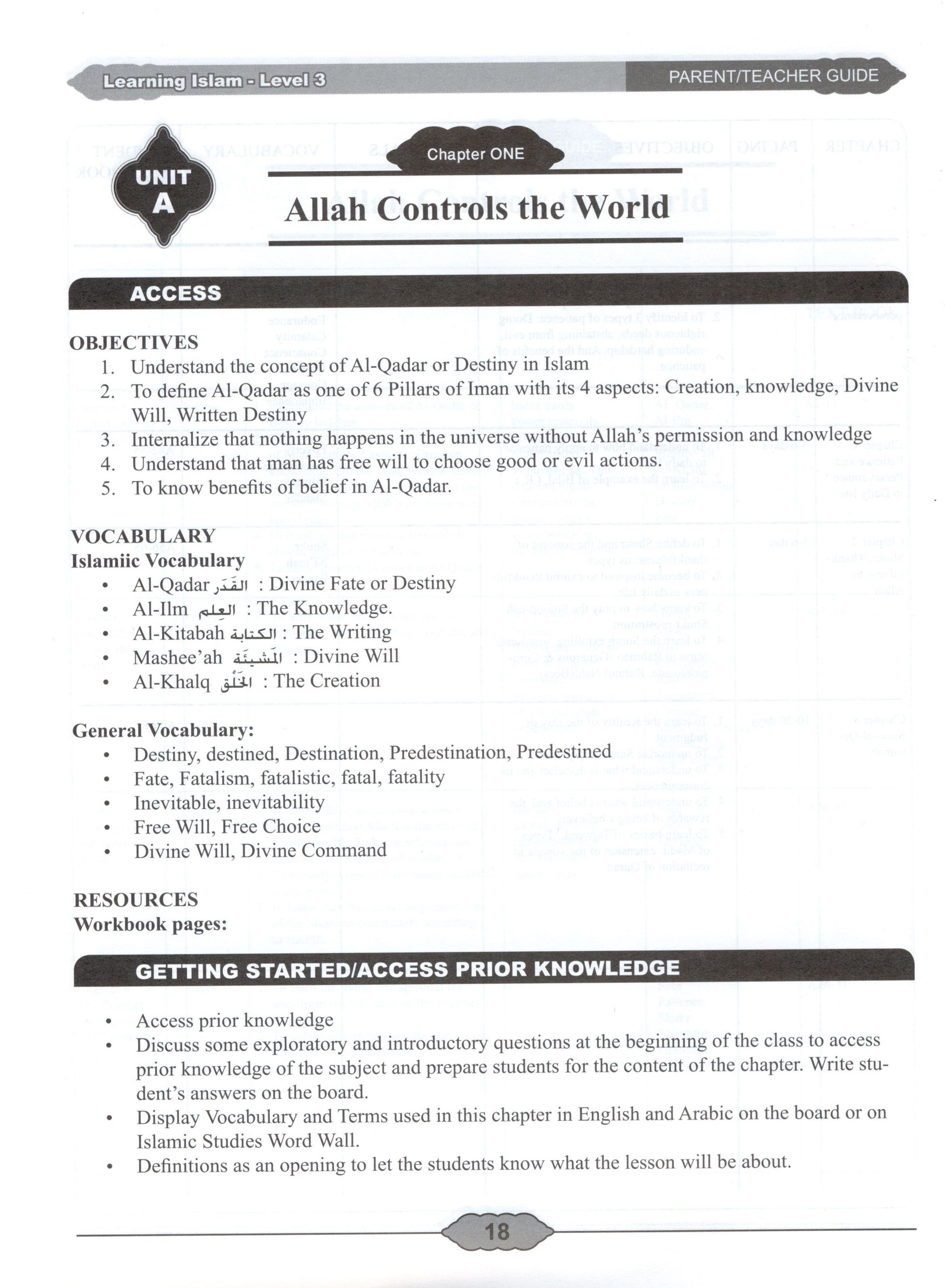 Learning Islam Teacher Book Level 3 (8th Grade)