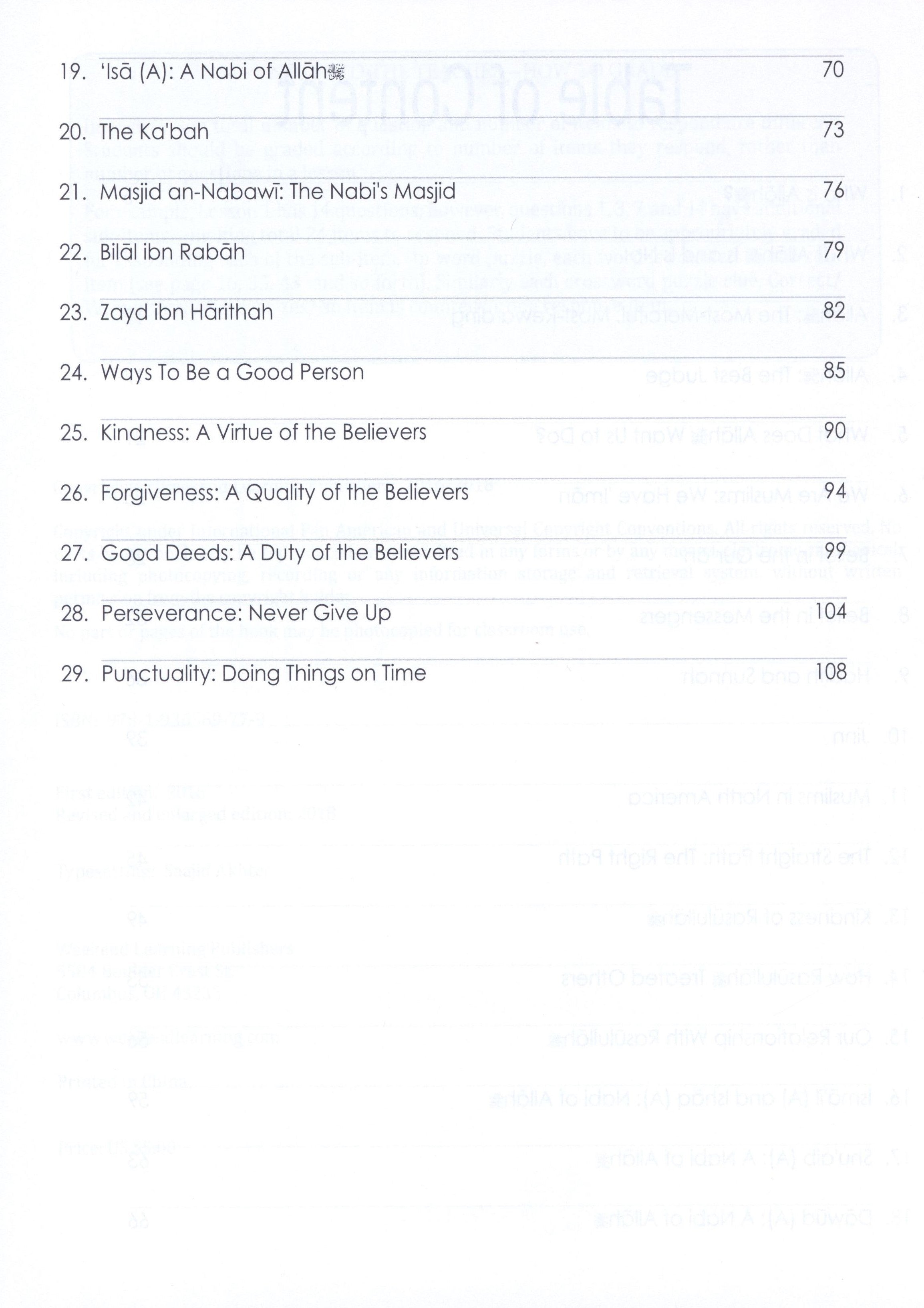 Weekend Learning Islamic Studies Workbook Level 3