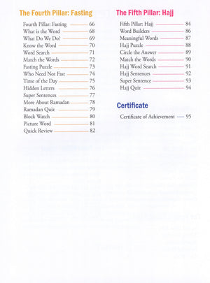 5 Pillars of Islam Activity Book