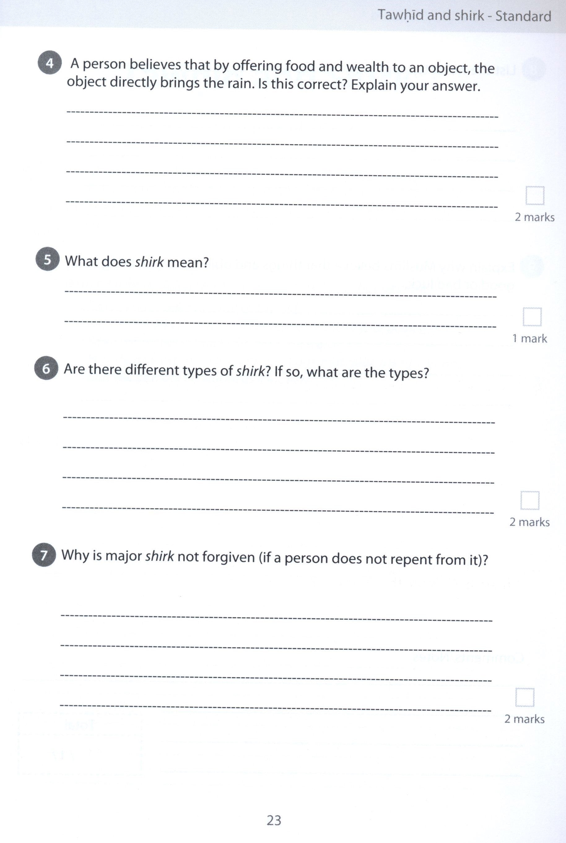 Safar Islamic Studies Workbook 6