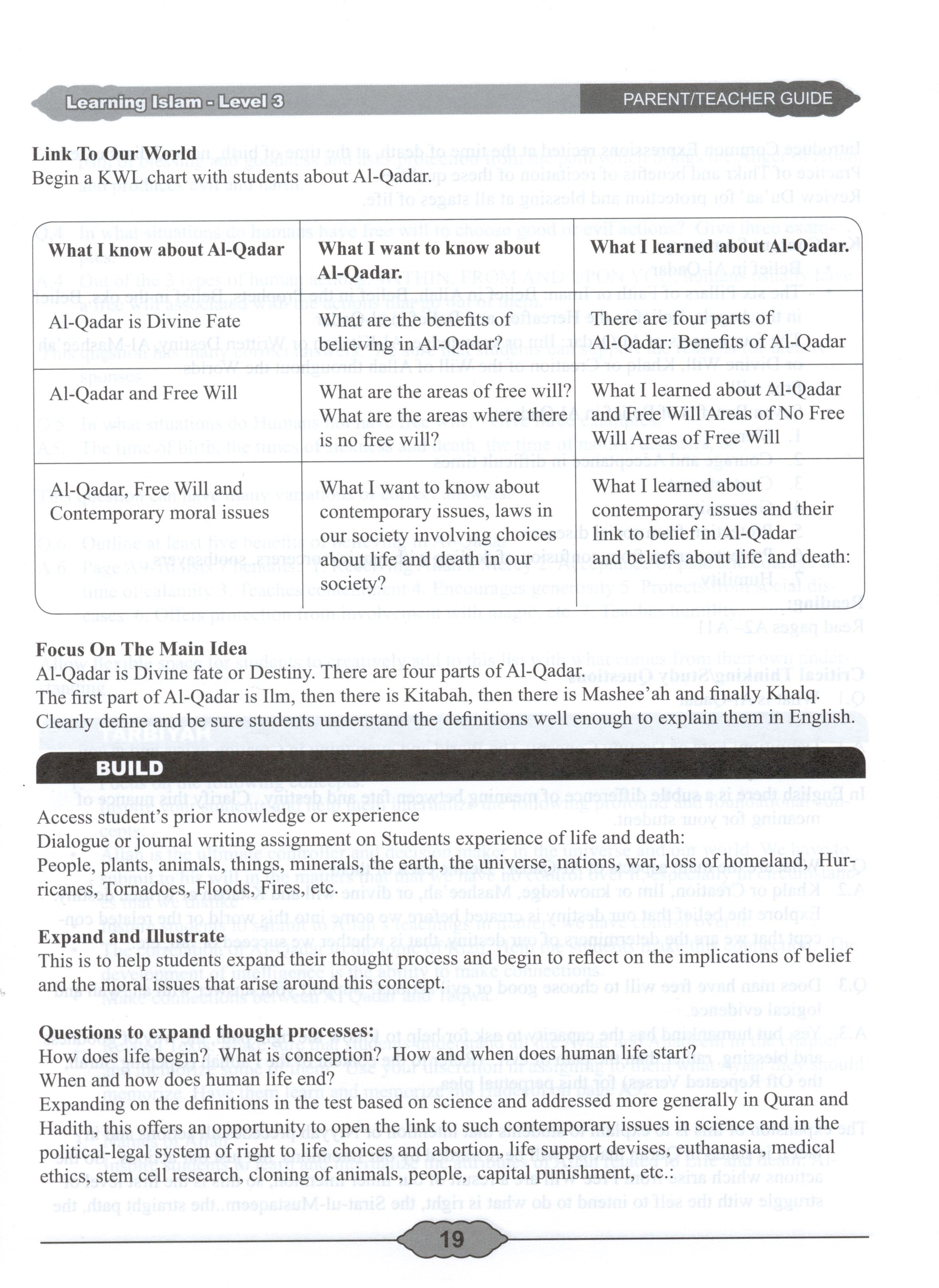 Learning Islam Teacher Book Level 3 (8th Grade)