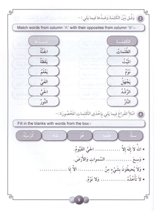 Horizons in the Arabic Language Workbook Level 6 الآفاق في اللغة العربية كتاب التدريبات