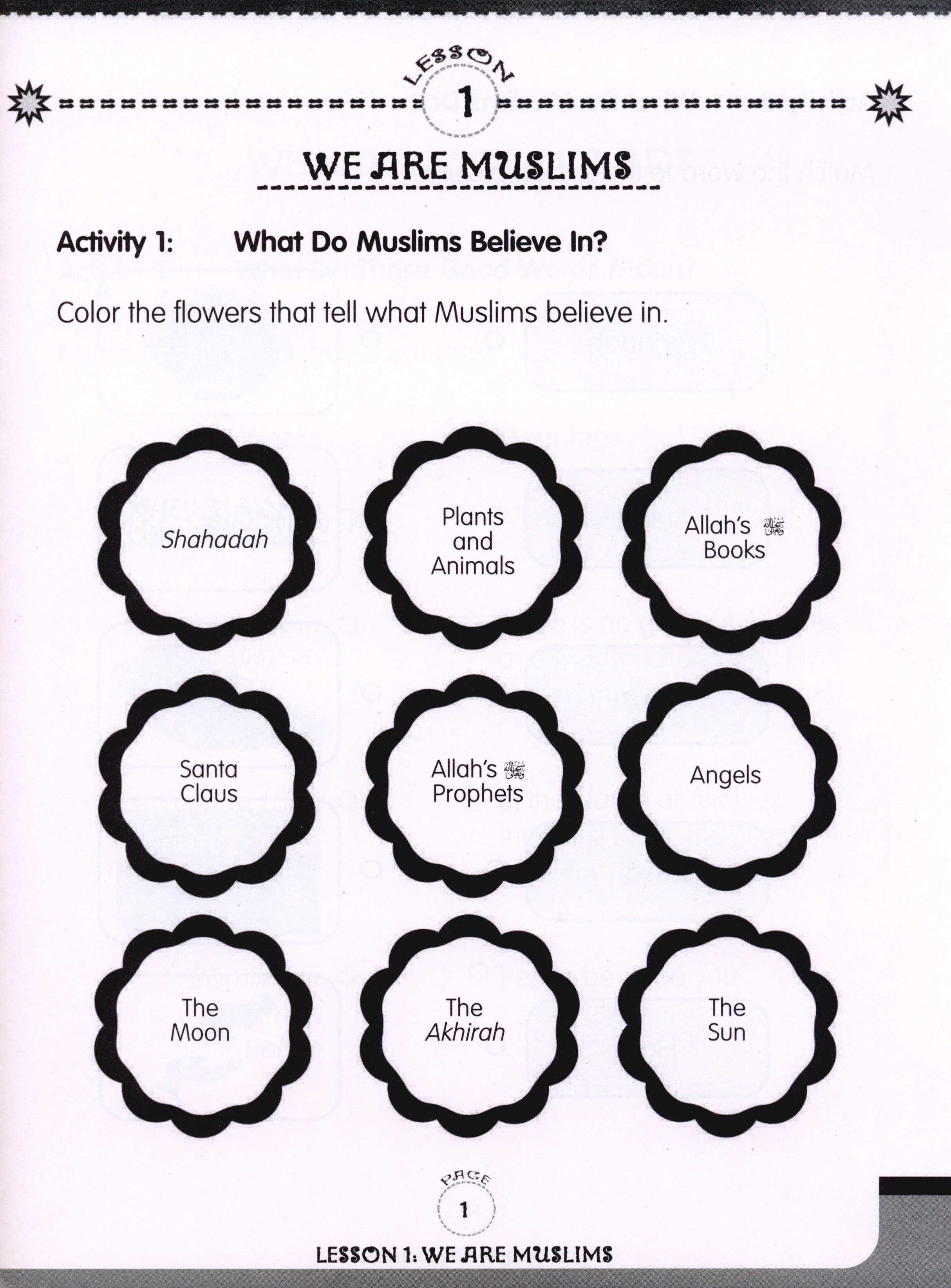 We Are Muslims Workbook Grade 1