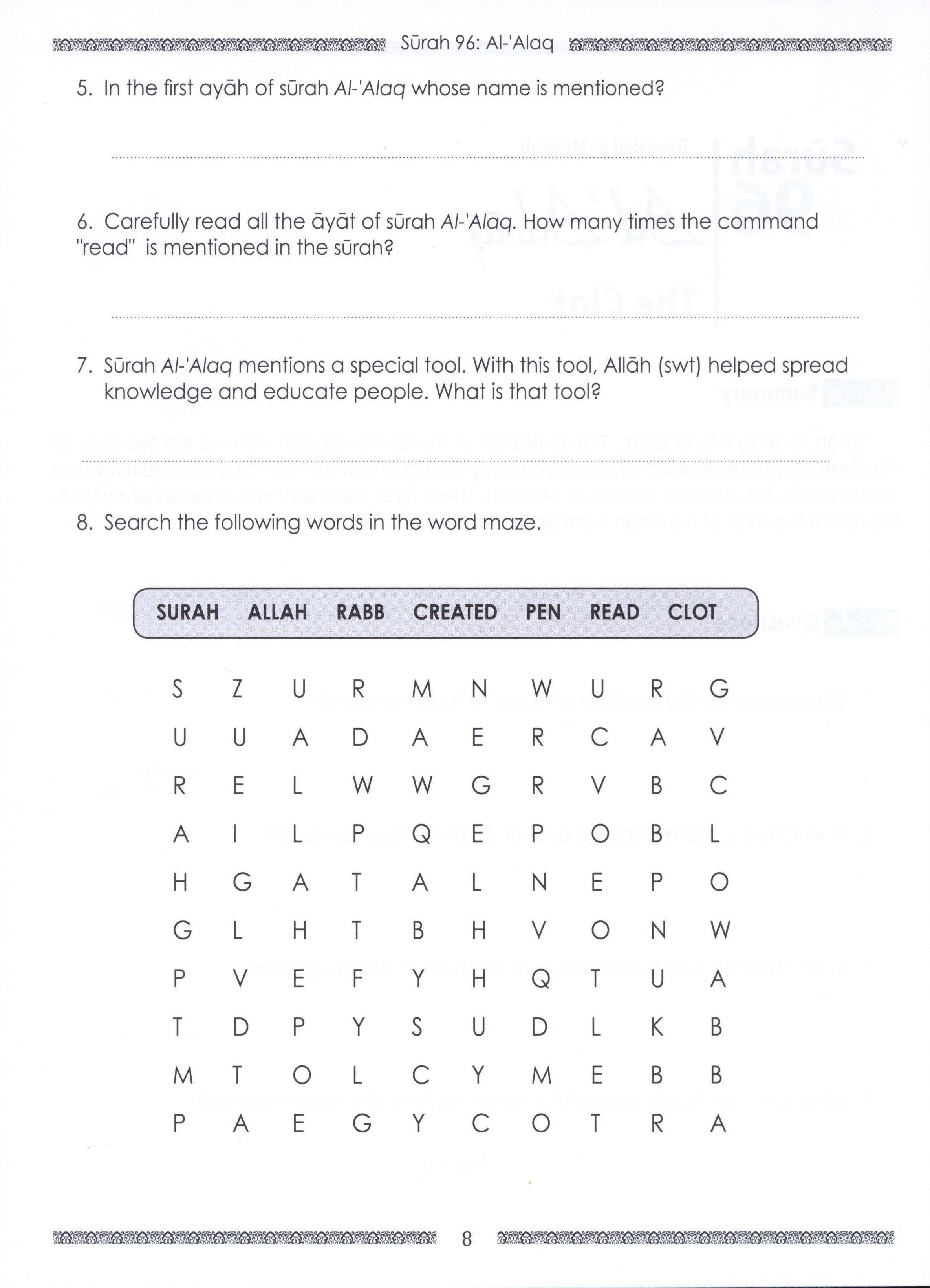 Weekend Learning Juz' Amma (Part 30) Workbook Volume 2