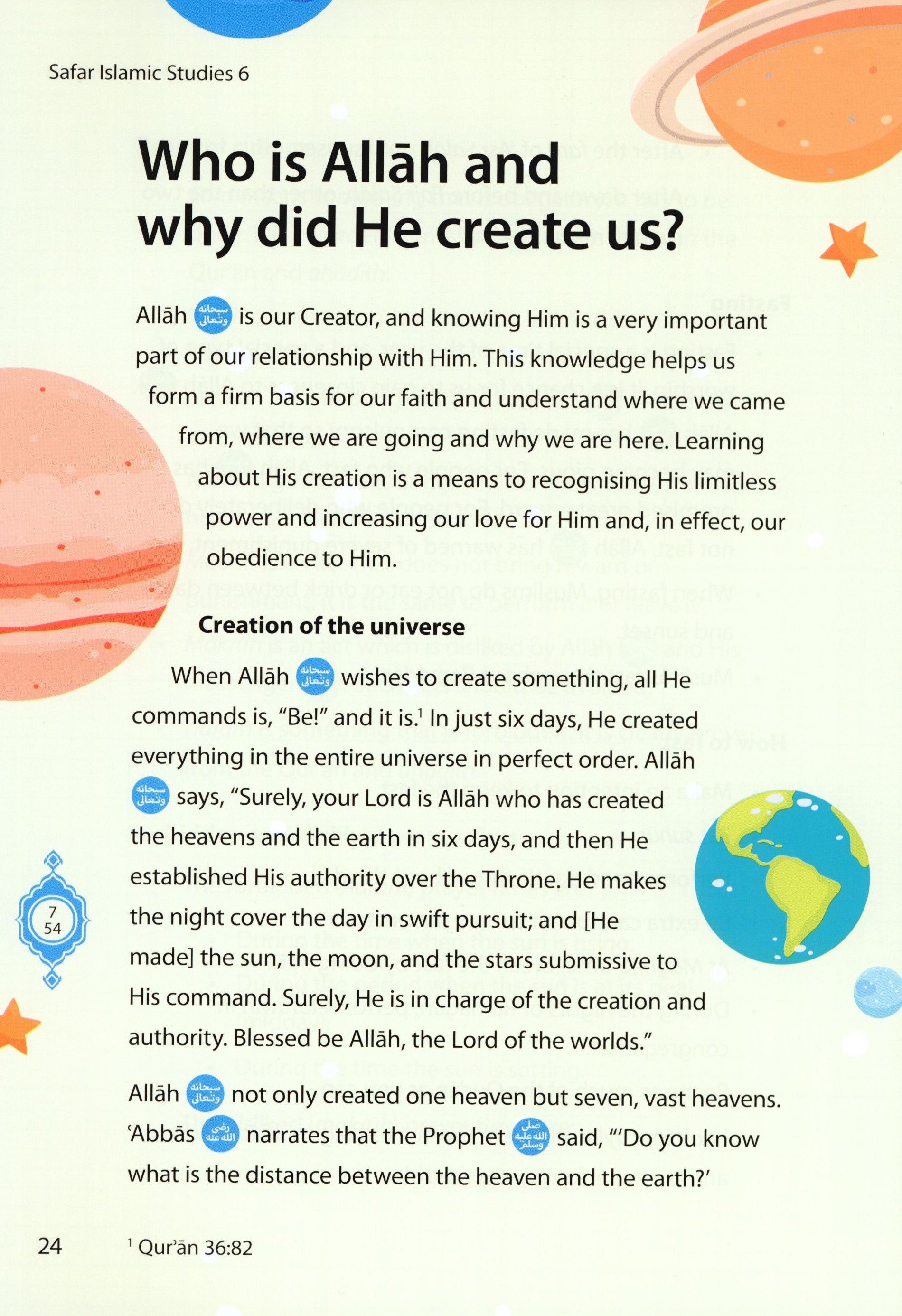 Safar Islamic Studies Textbook 6