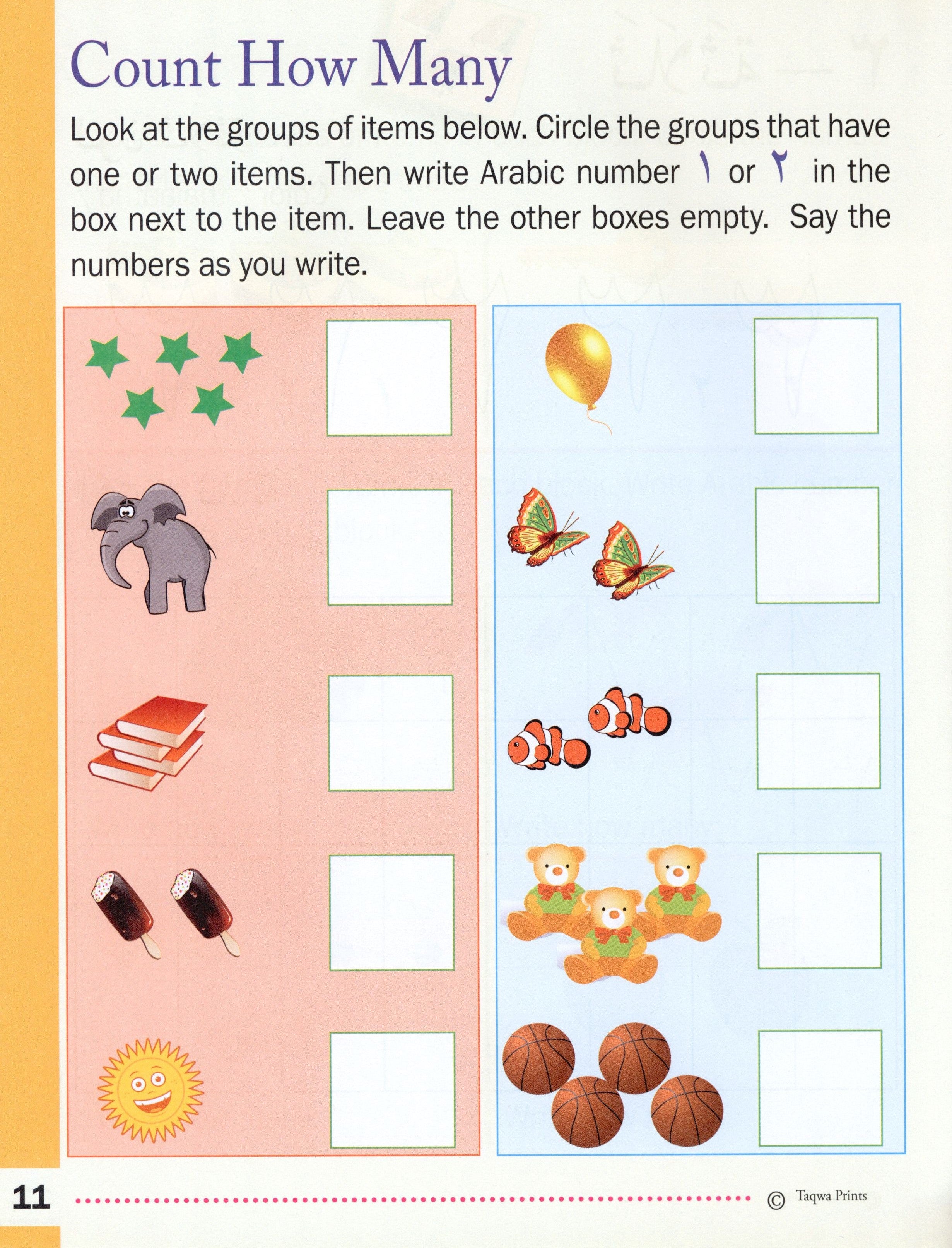 Learning Numbers and Counting in Arabic