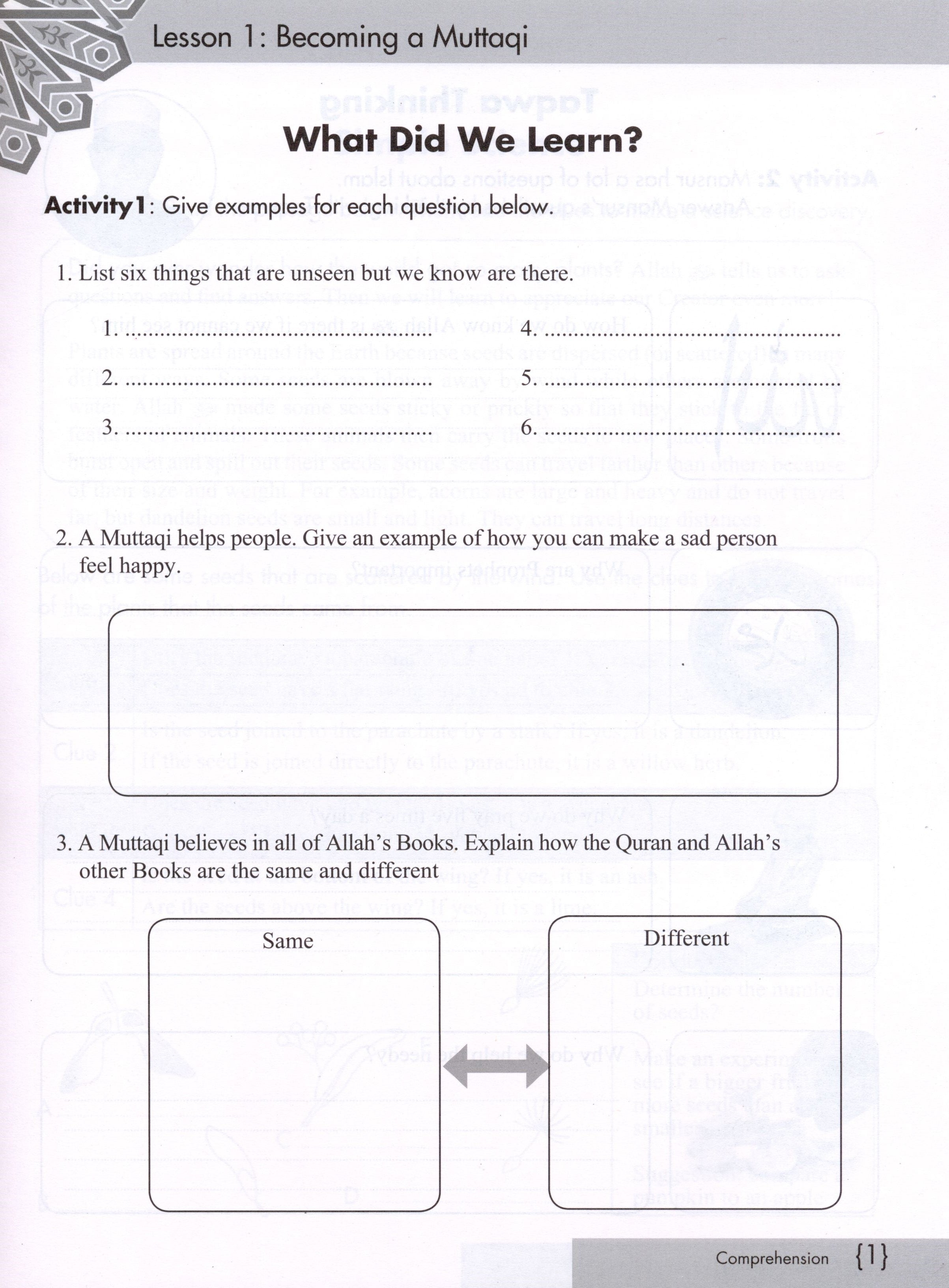 We Are Muslims Workbook Grade 4