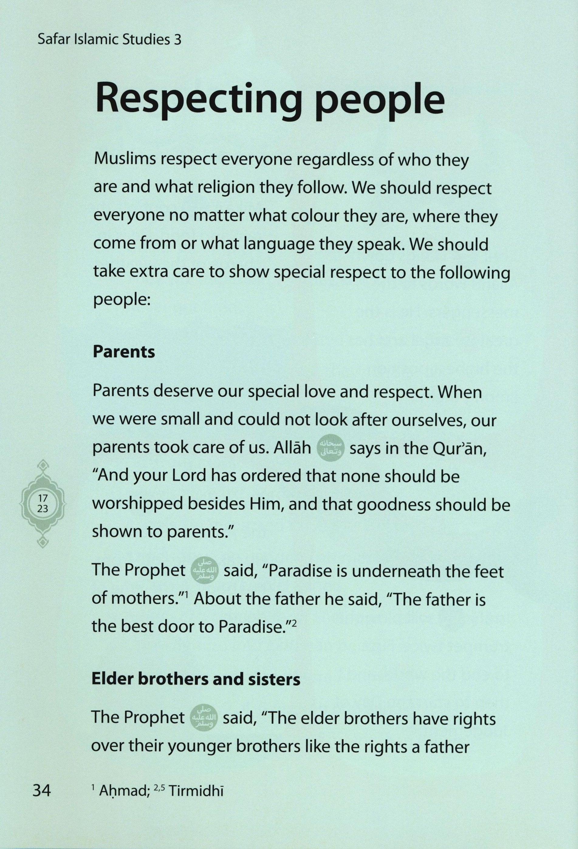 Safar Islamic Studies Textbook 3