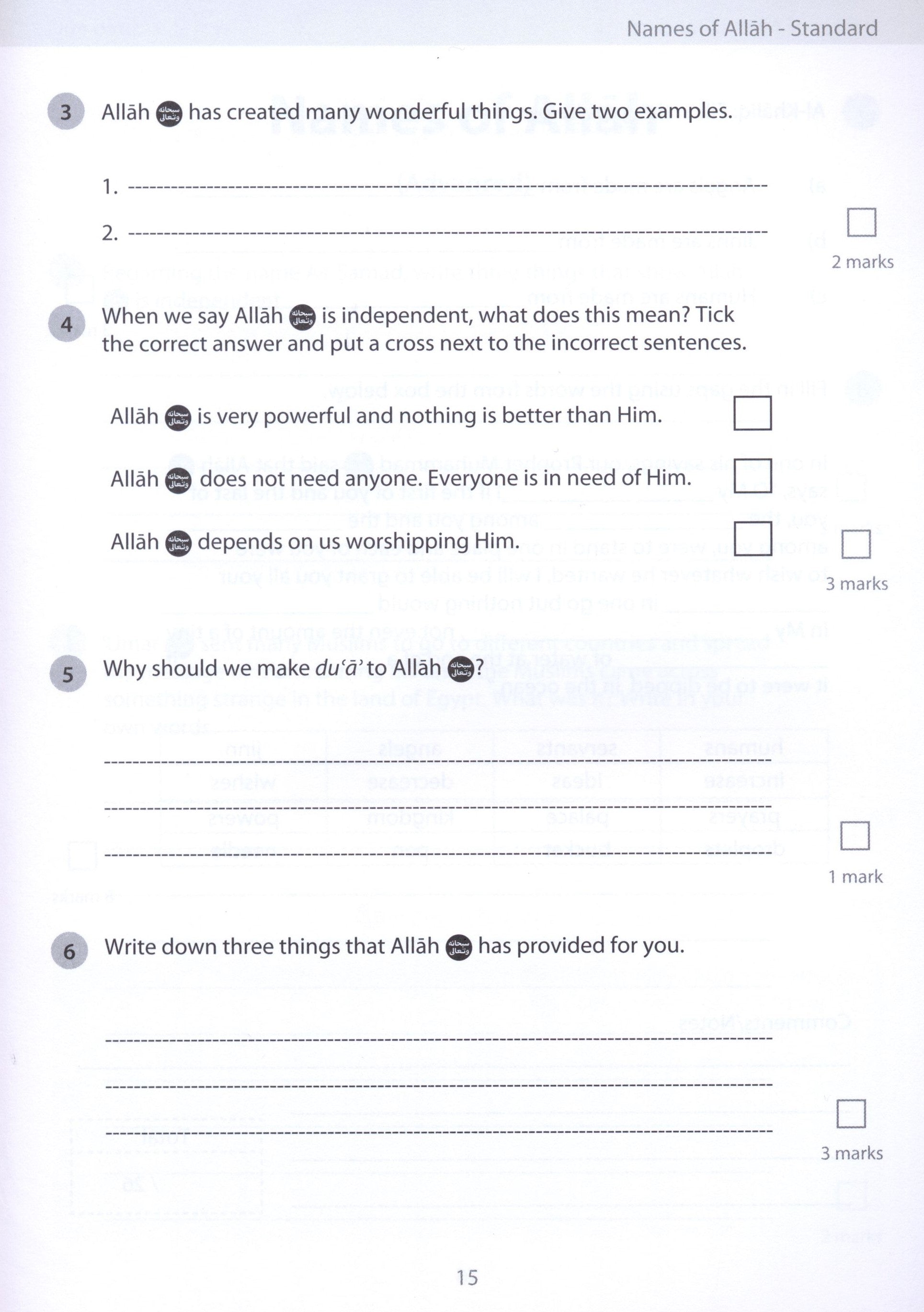 Safar Islamic Studies Workbook 3
