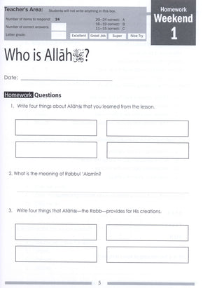 Weekend Learning Islamic Studies Workbook Level 3