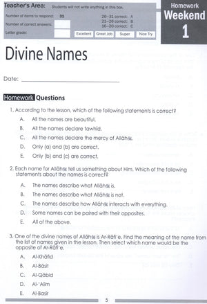 Weekend Learning Islamic Studies Workbook Level 8
