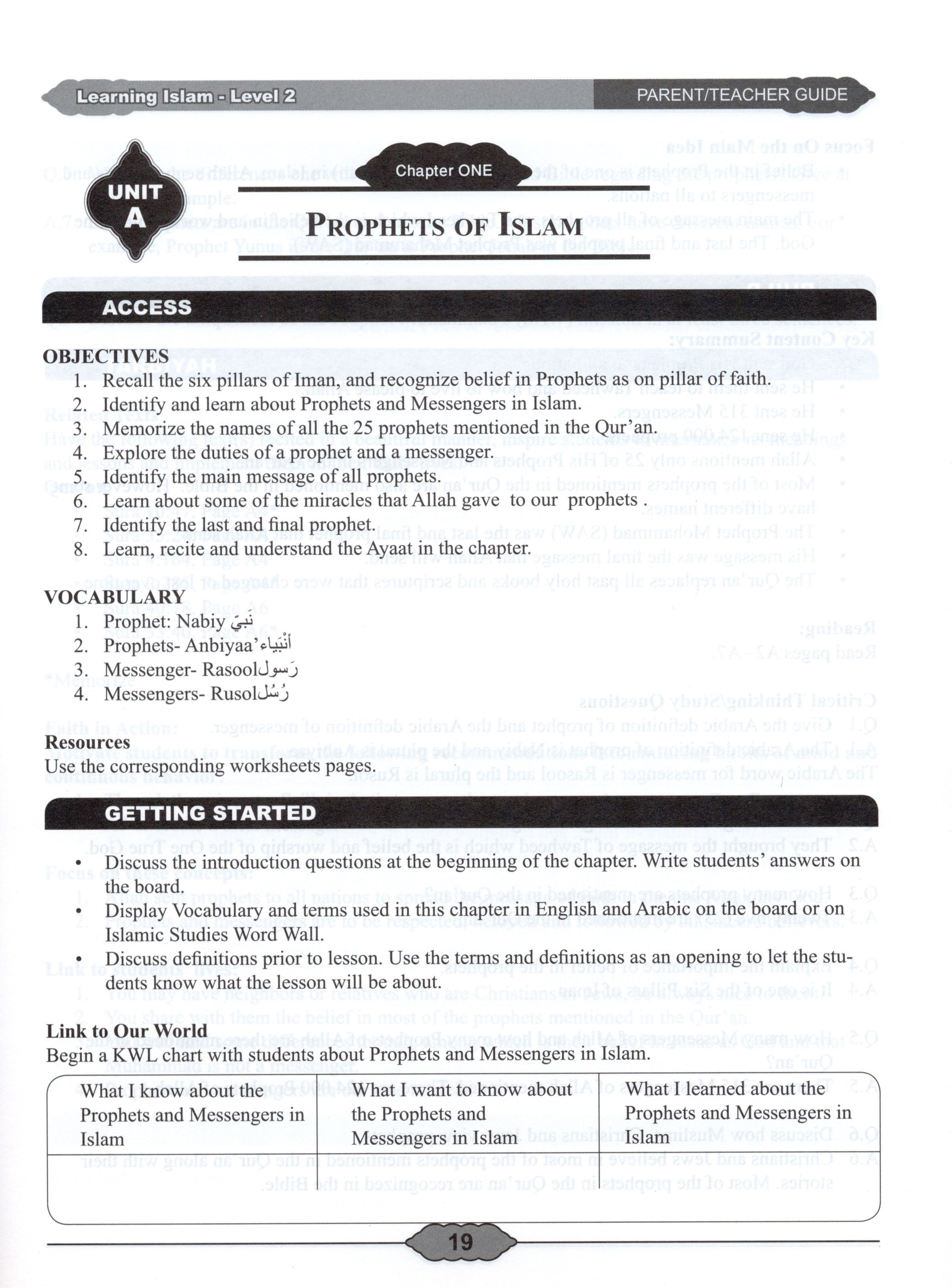Learning Islam Teacher Book Level 2 (7th Grade)