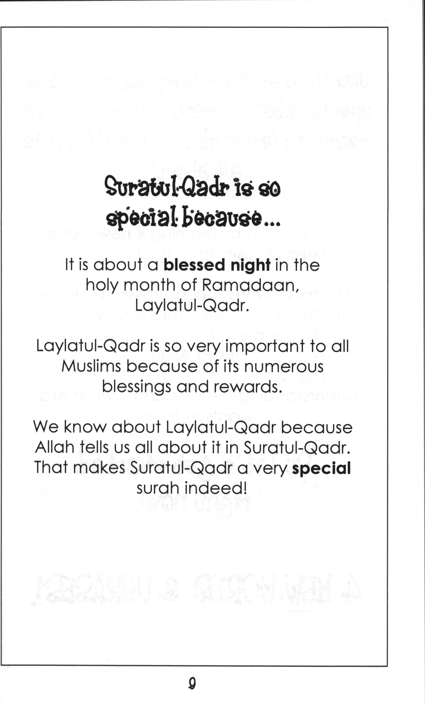 Mini Tafseer Book Suratul-Qadr (Surah 97)
