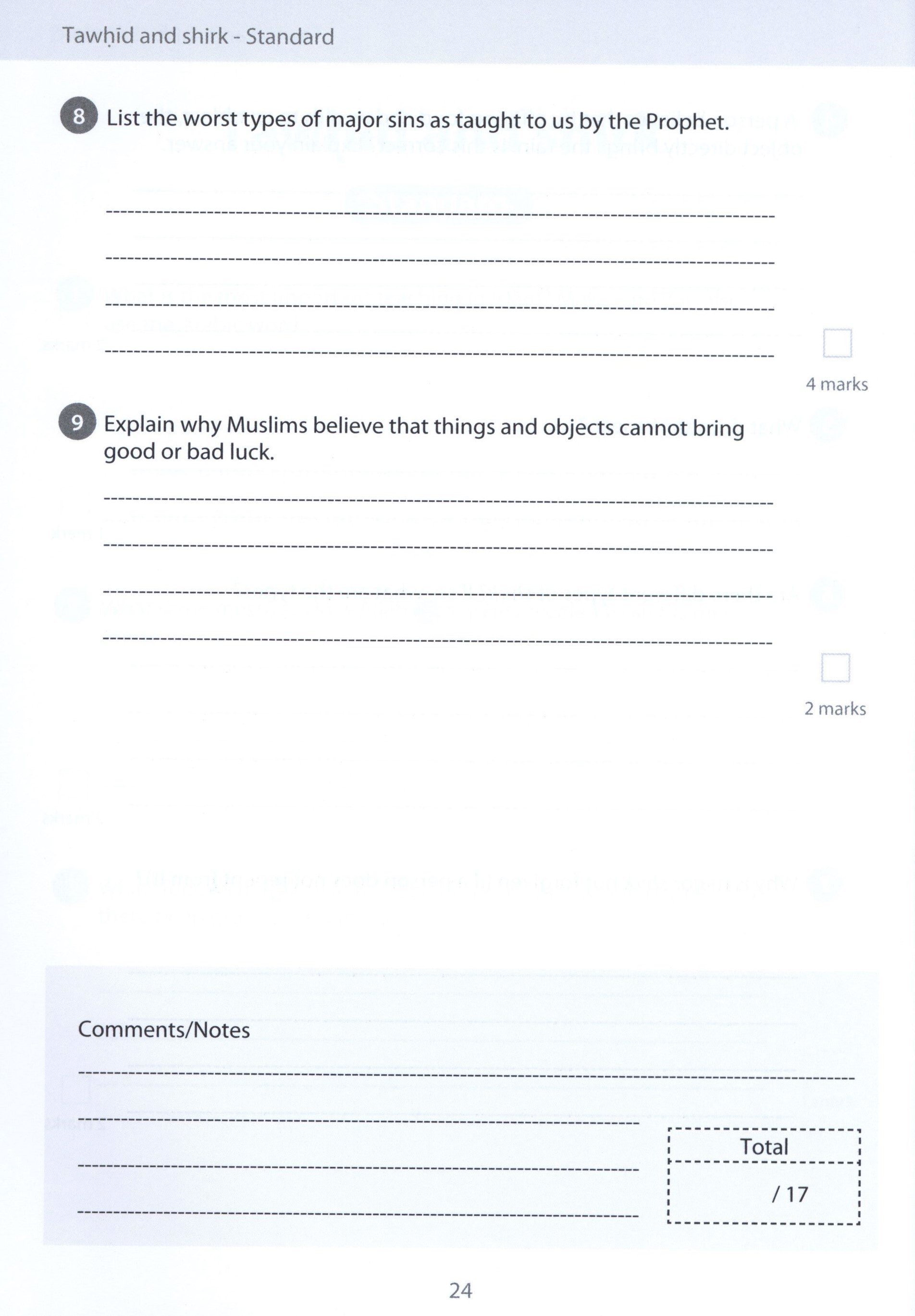 Safar Islamic Studies Workbook 6