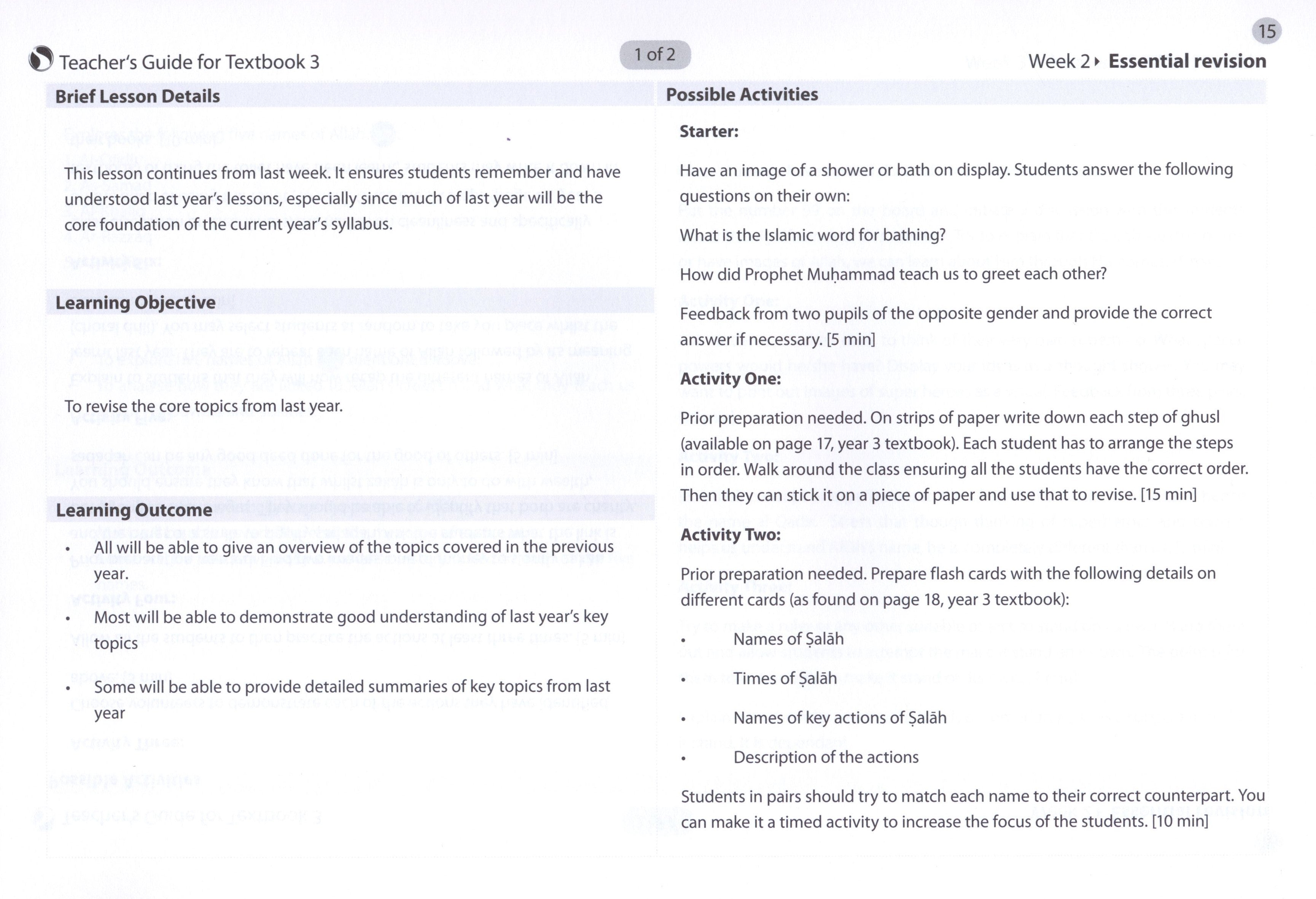 Safar Teacher’s Guide for Islamic Studies Book 3