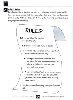 Teachings of the Qur'an Workbook Volume 2