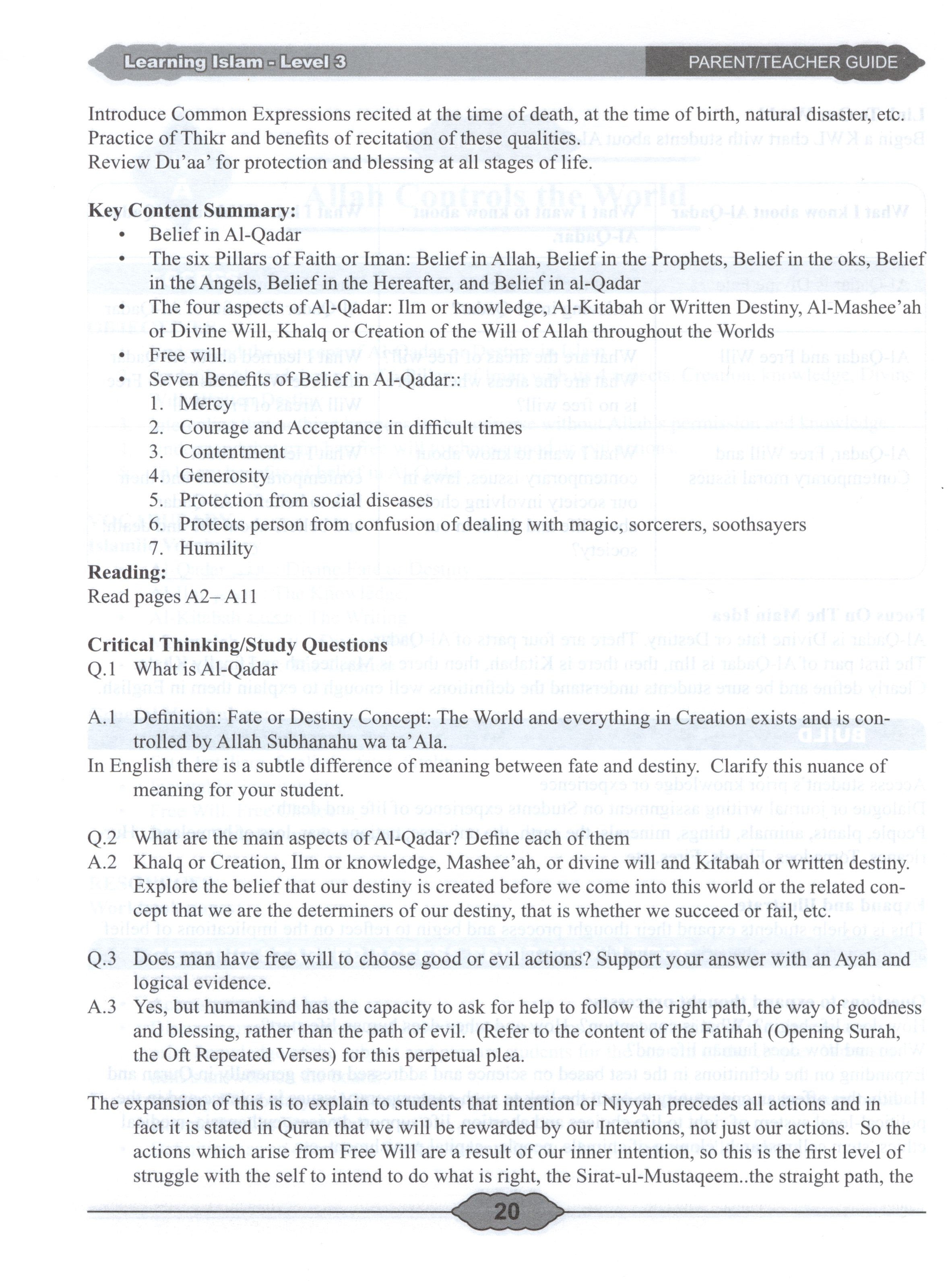 Learning Islam Teacher Book Level 3 (8th Grade)