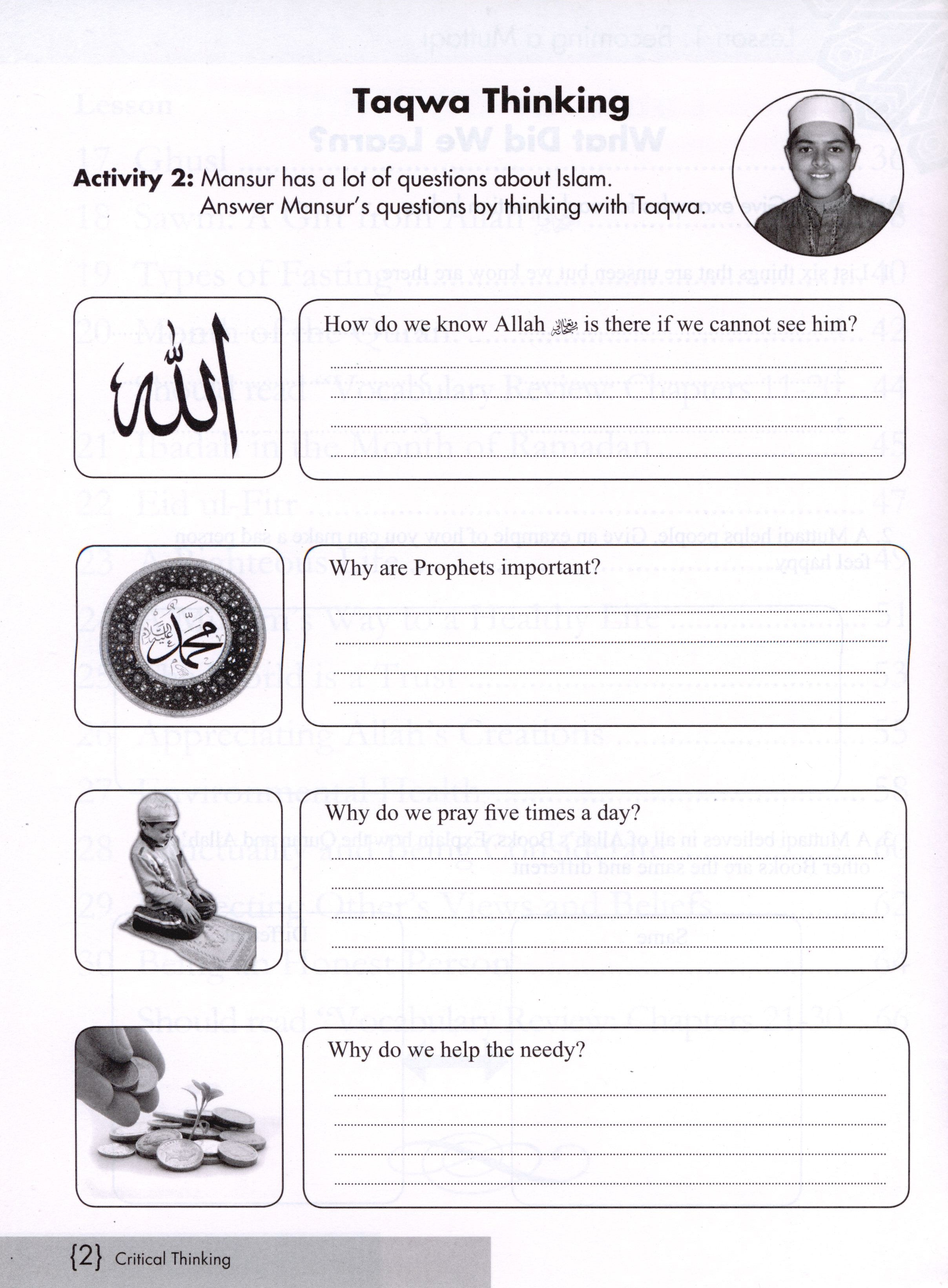 We Are Muslims Workbook Grade 4