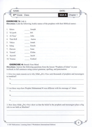 Learning Islam Workbook Level 3 (8th Grade)