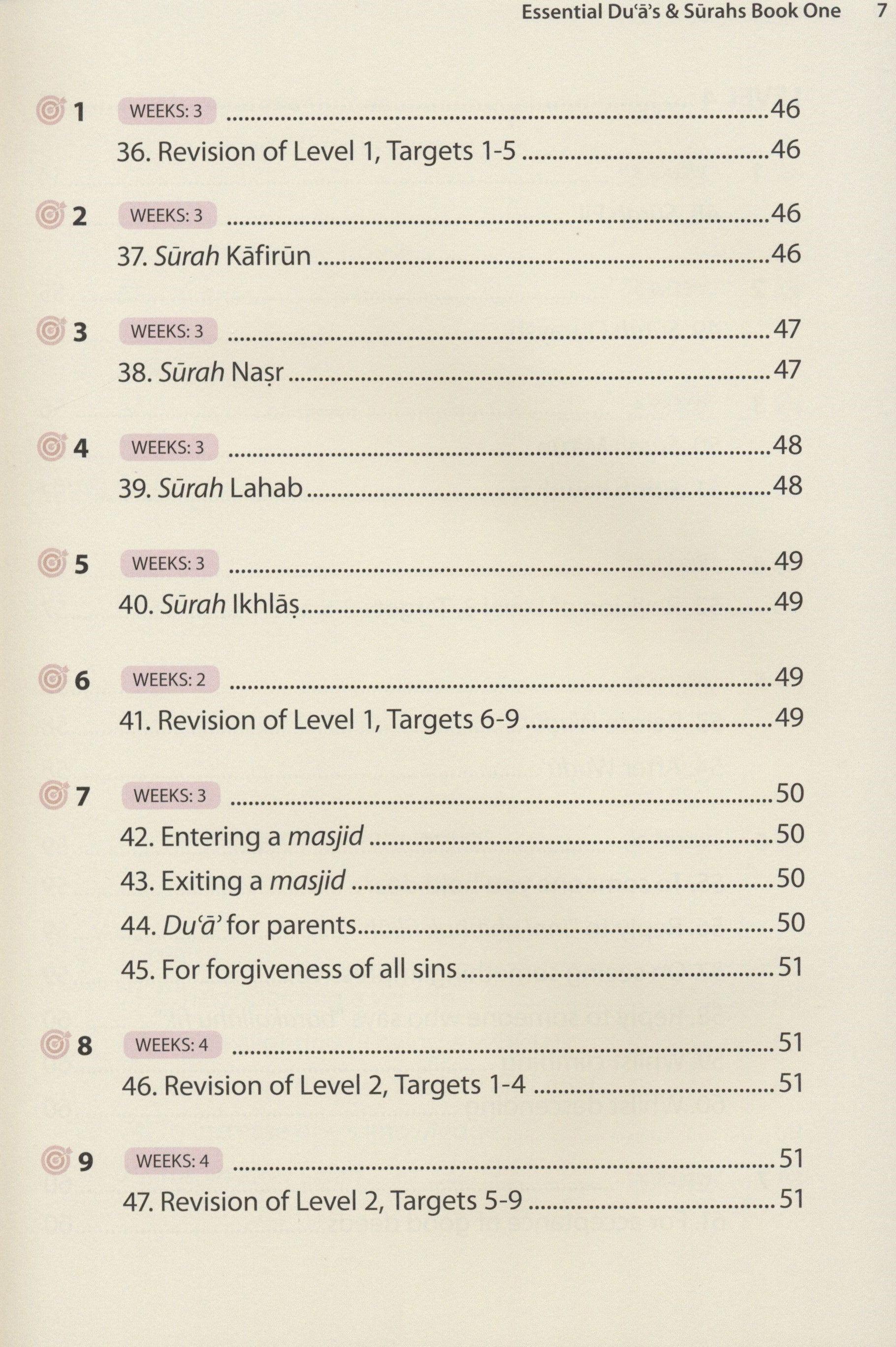 Essential Duas and Surahs Book 1 (Madinah Script)