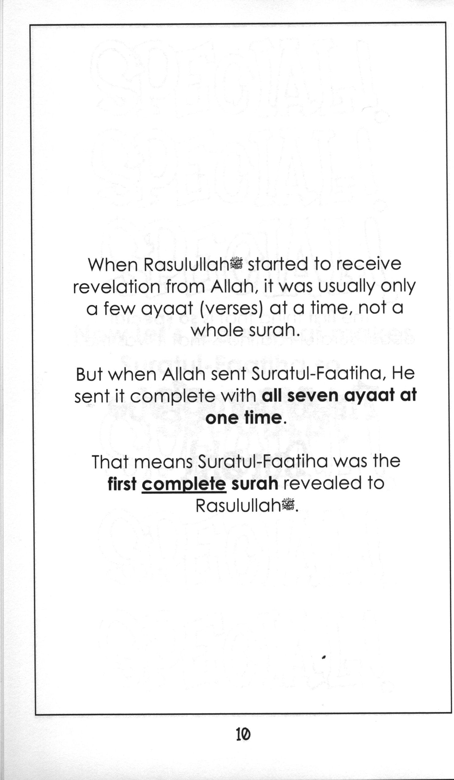 Mini Tafseer Book Suratul Faatiha (Surah 1)