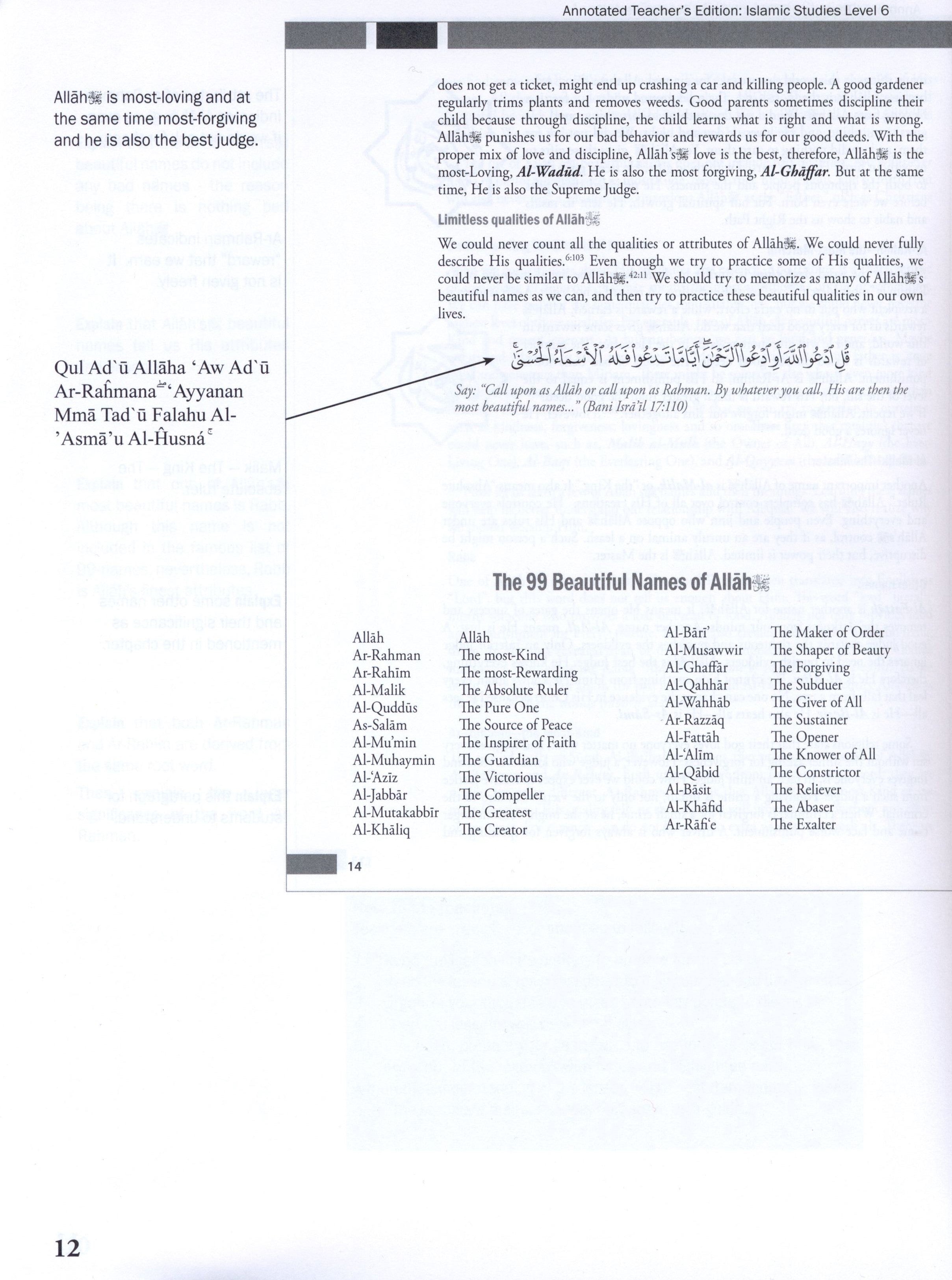 Weekend Learning Islamic Studies Teacher Manual Level 6