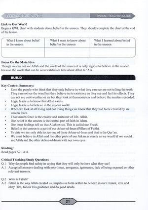 Learning Islam Teacher Book Level 1 (6th Grade)