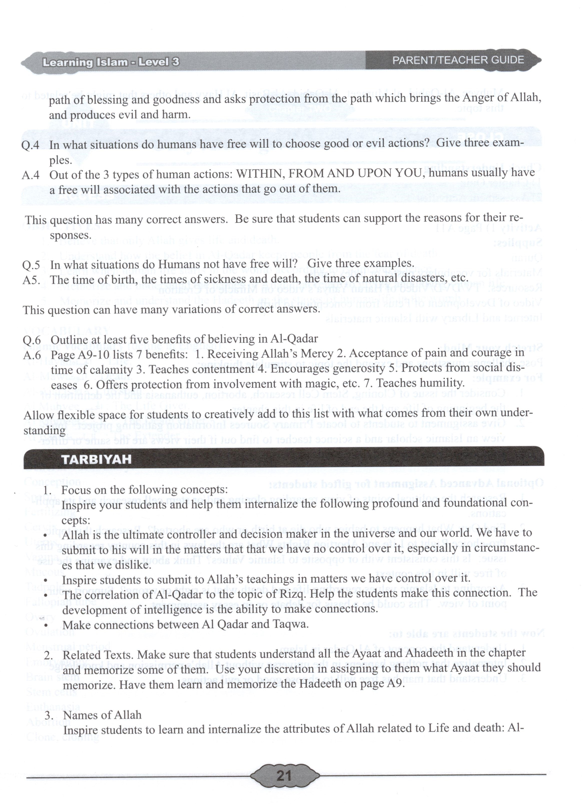 Learning Islam Teacher Book Level 3 (8th Grade)