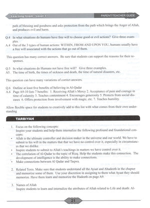 Learning Islam Teacher Book Level 3 (8th Grade)