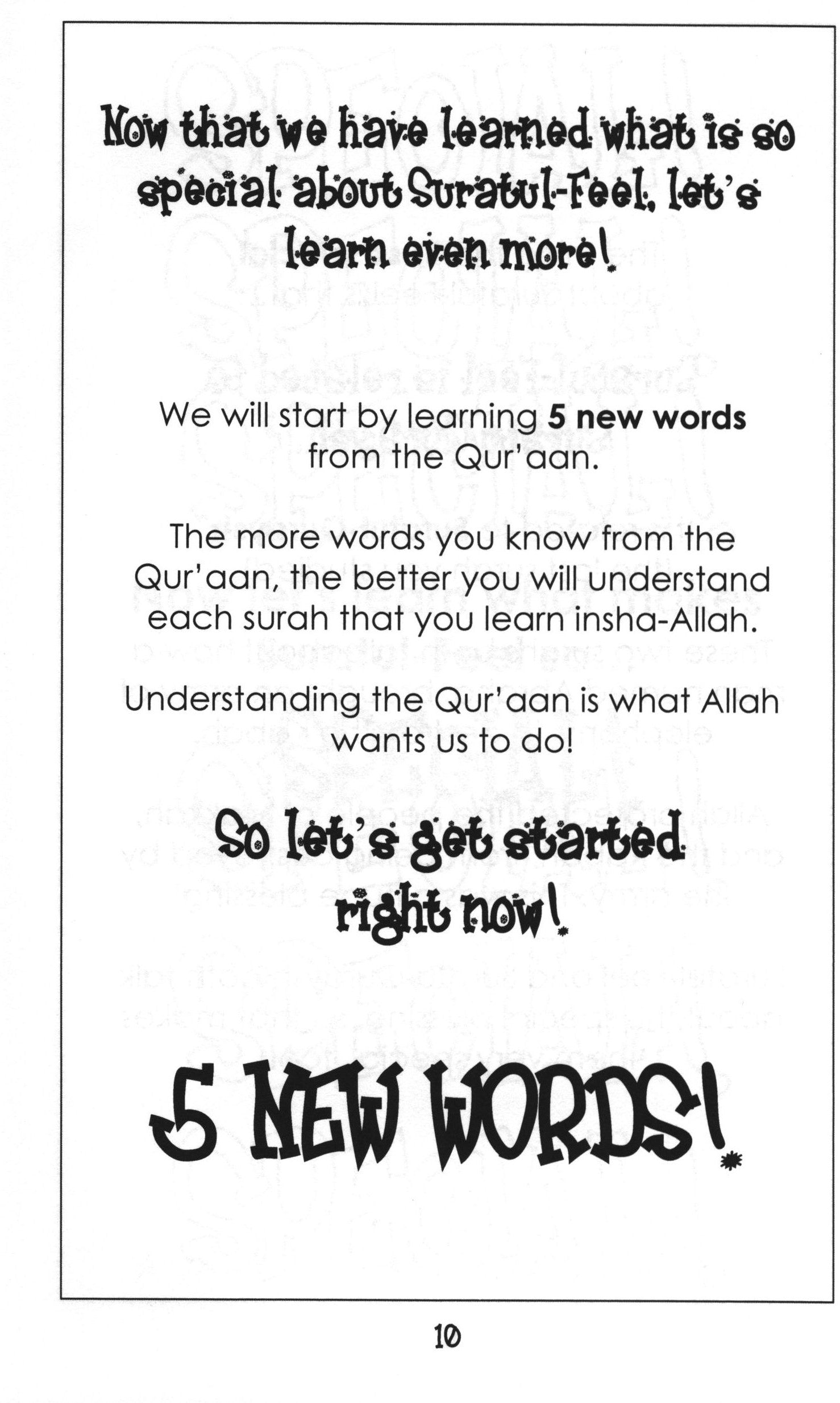Surah 105 - Suratul-Feel Mini Tafseer Book