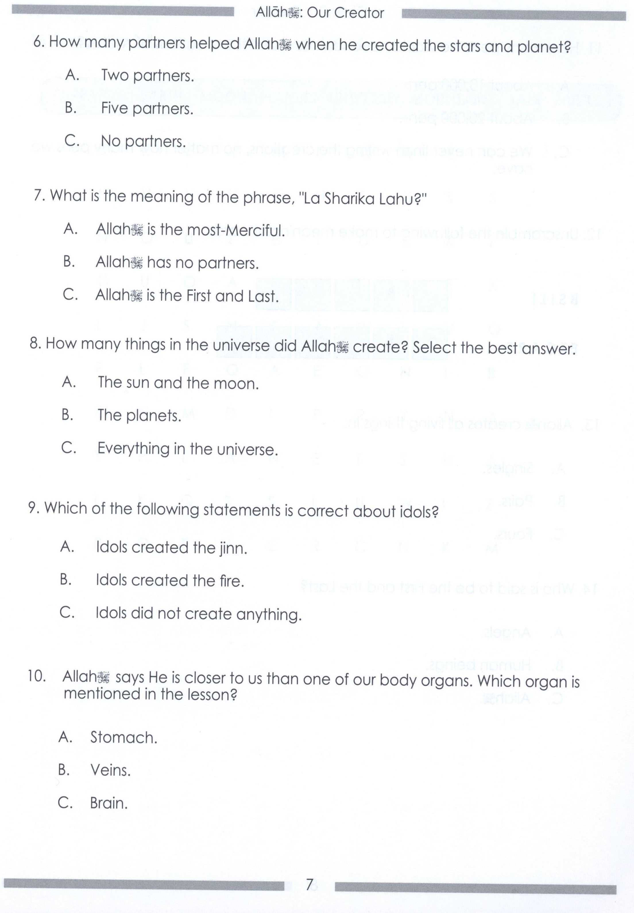 Weekend Learning Islamic Studies Workbook Level 2