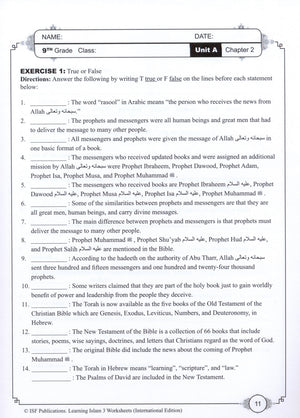 Learning Islam Workbook Level 3 (8th Grade)