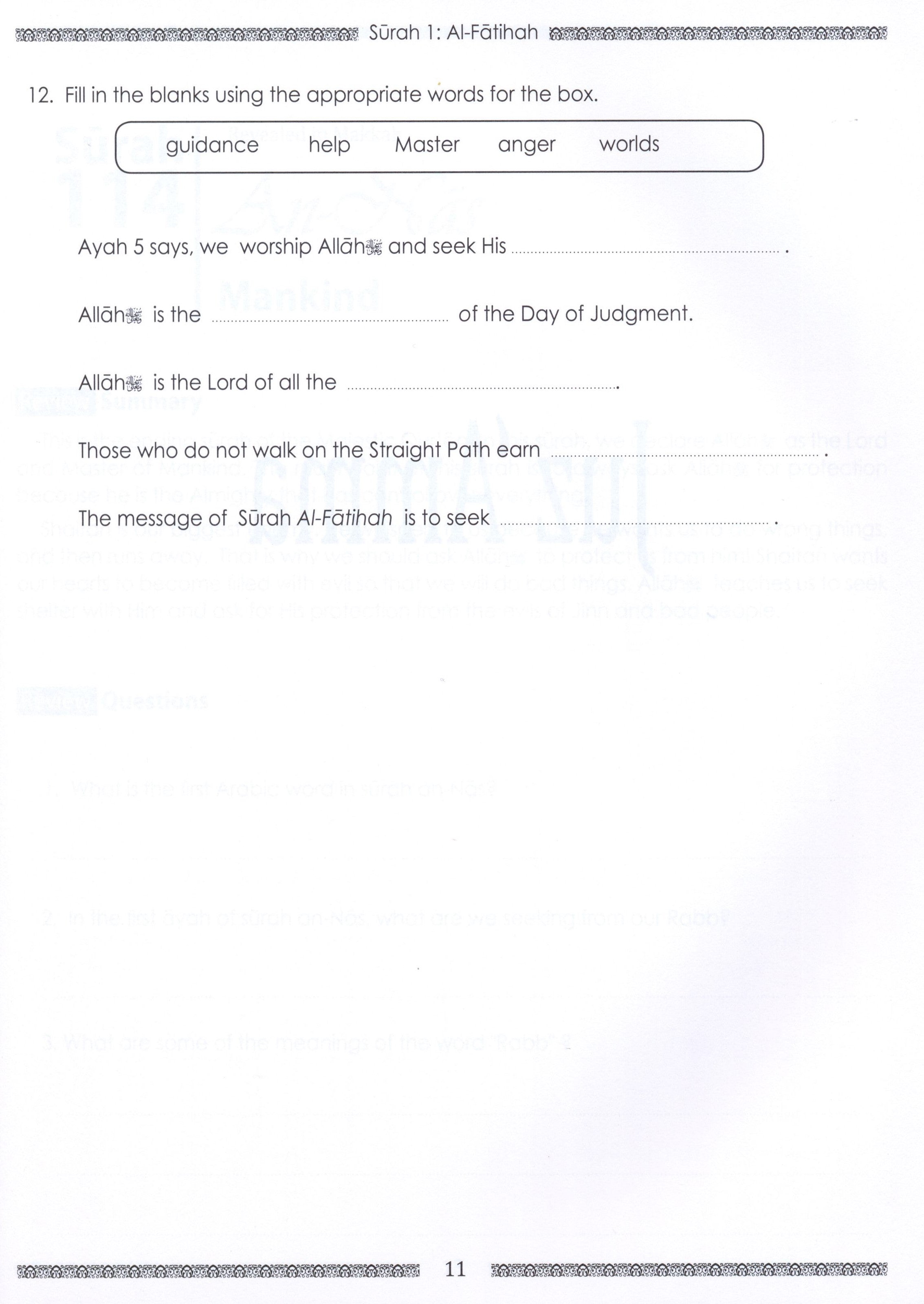 Weekend Learning Juz' Amma (Part 30) Workbook Volume 1