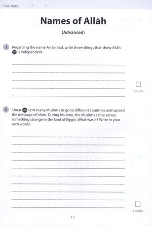 Safar Islamic Studies Workbook 3