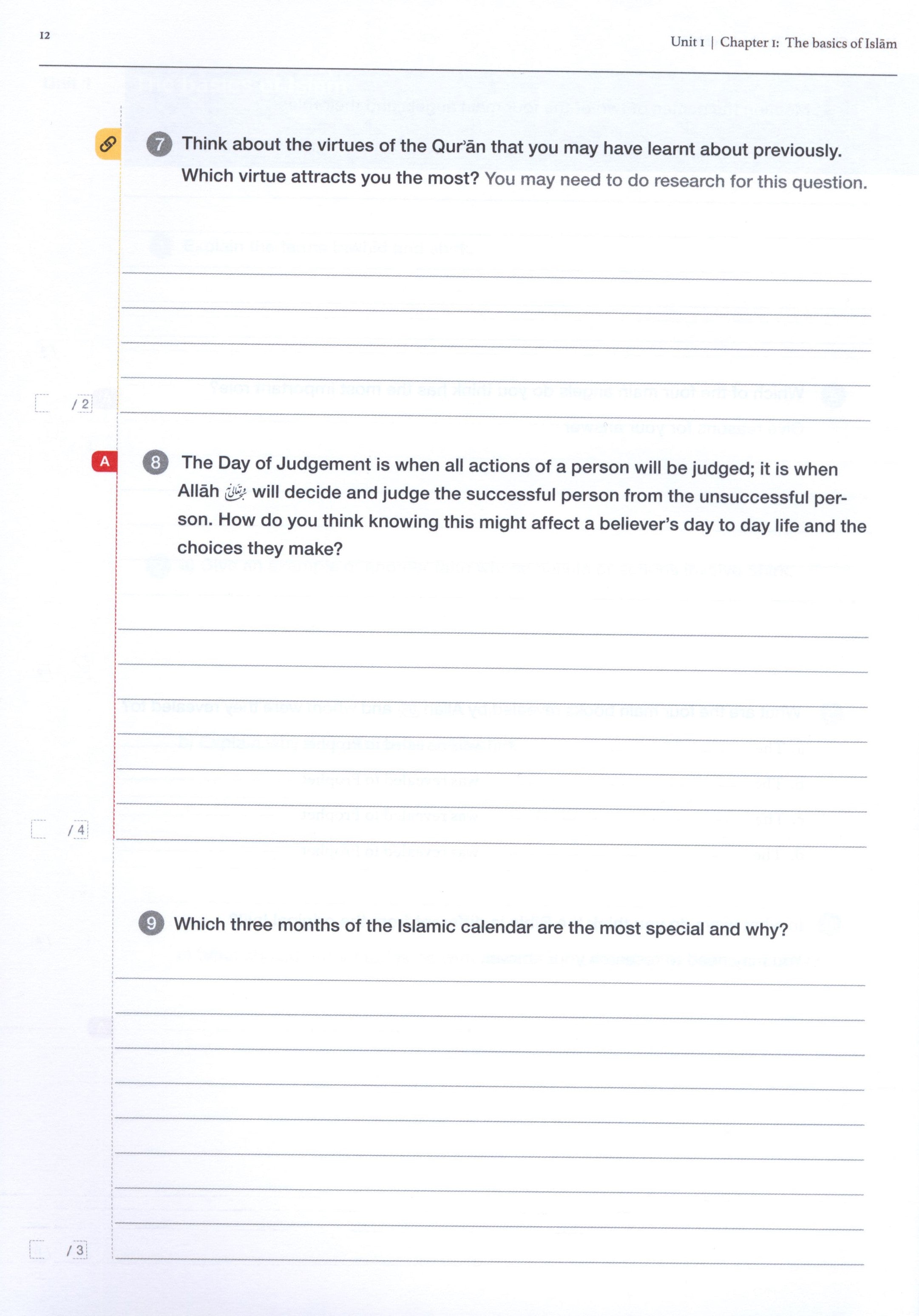 Safar Islamic Studies Workbook 7