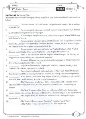 Learning Islam Workbook Level 2 (7th Grade)