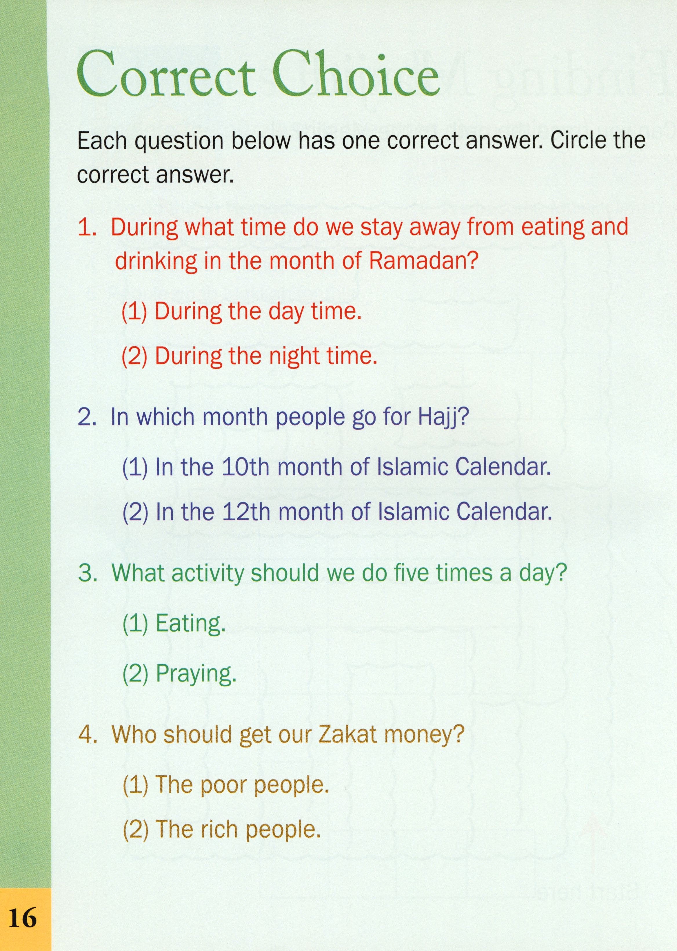 5 Pillars of Islam Activity Book