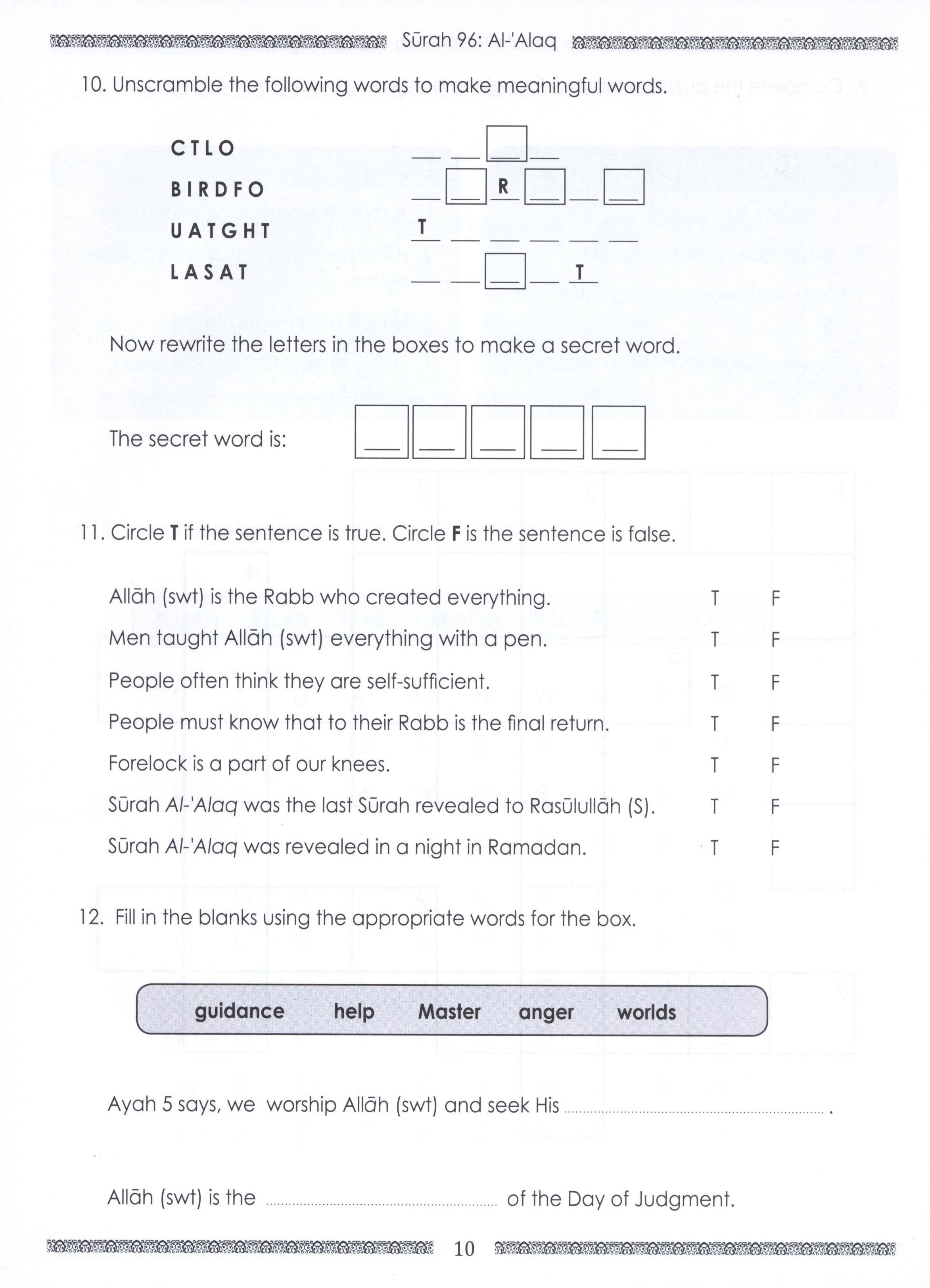 Weekend Learning Juz' Amma (Part 30) Workbook Volume 2