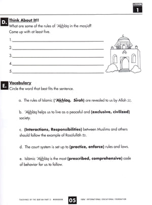 Teachings of the Qur'an Workbook Volume 2
