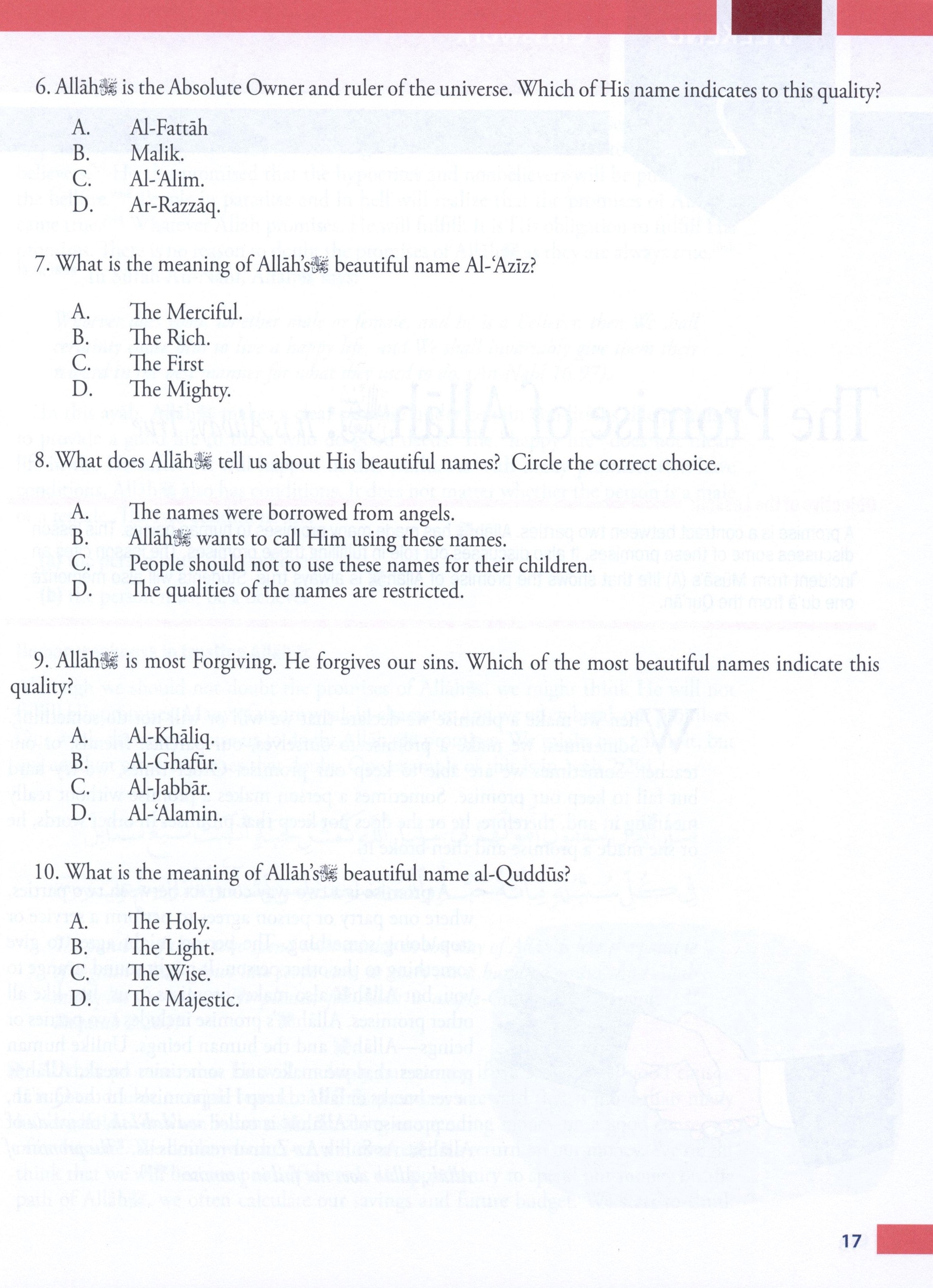 Weekend Learning Islamic Studies Level 6