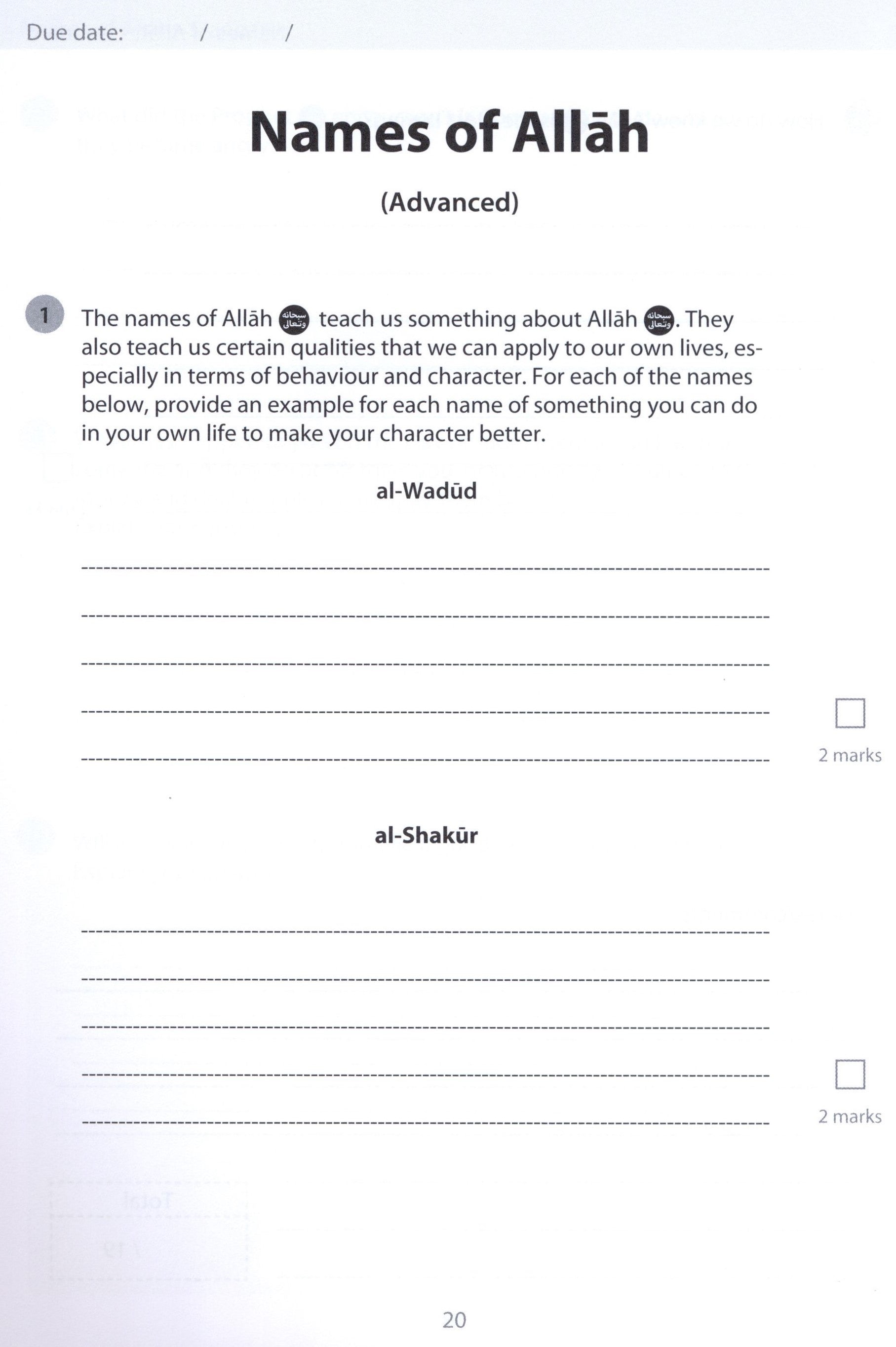 Safar Islamic Studies Workbook 4