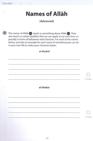 Safar Islamic Studies Workbook 4