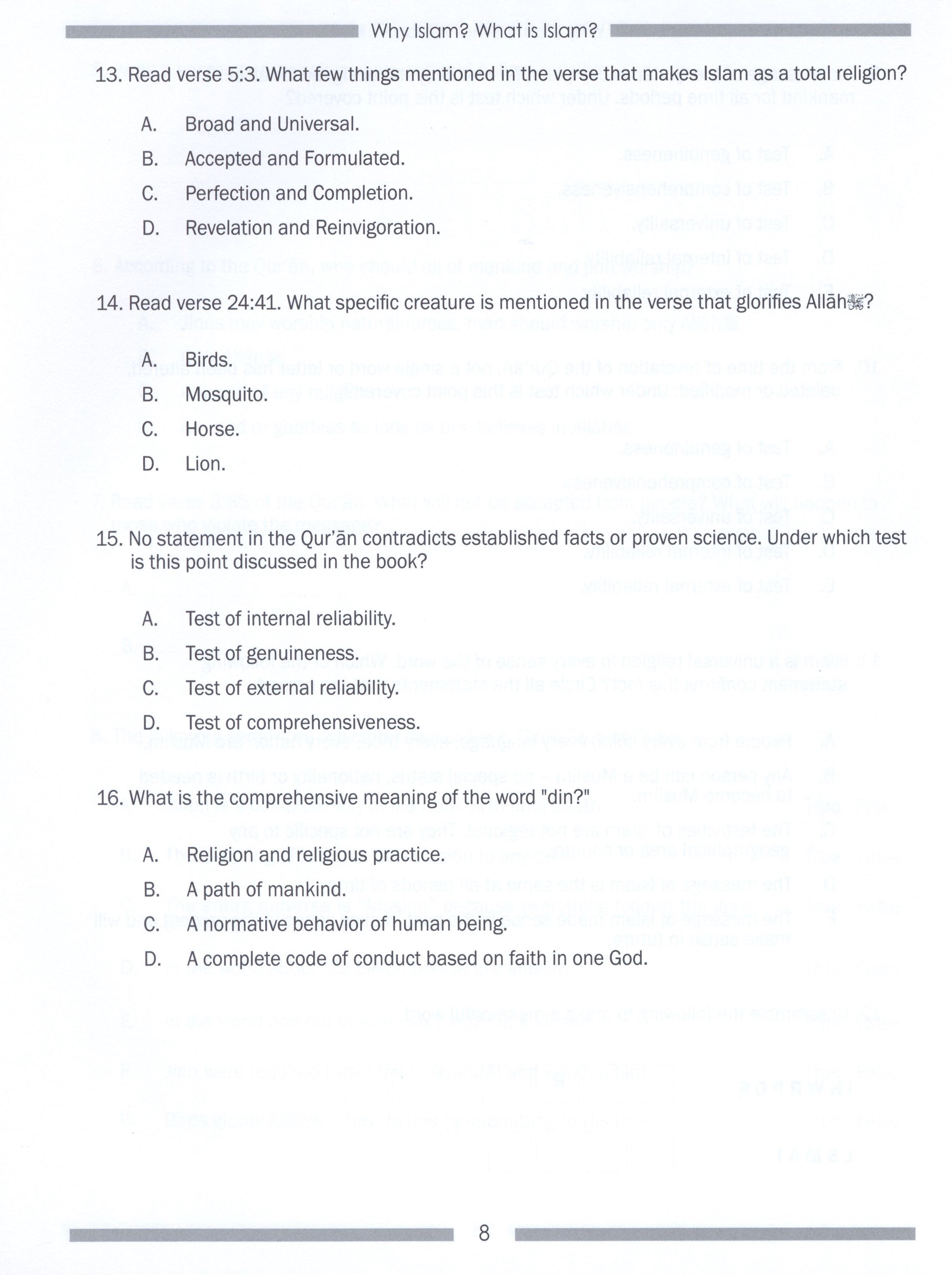 Weekend Learning Islamic Studies Workbook Level 7