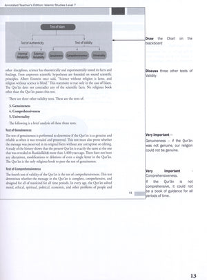 Weekend Learning Islamic Studies Teacher Manual Level 7