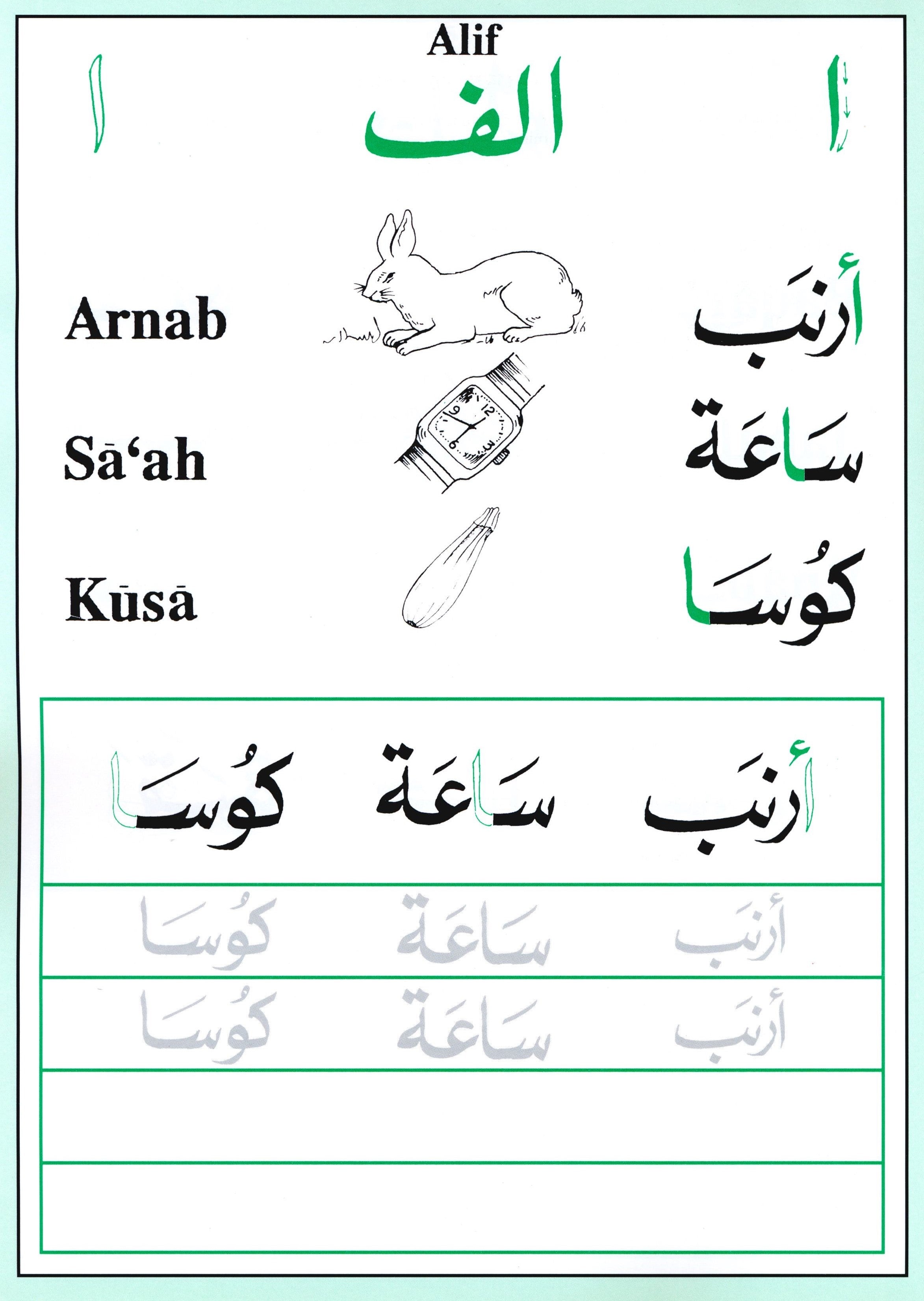 Shape and Forms of Arabic Letters أشكال الحروف العربية