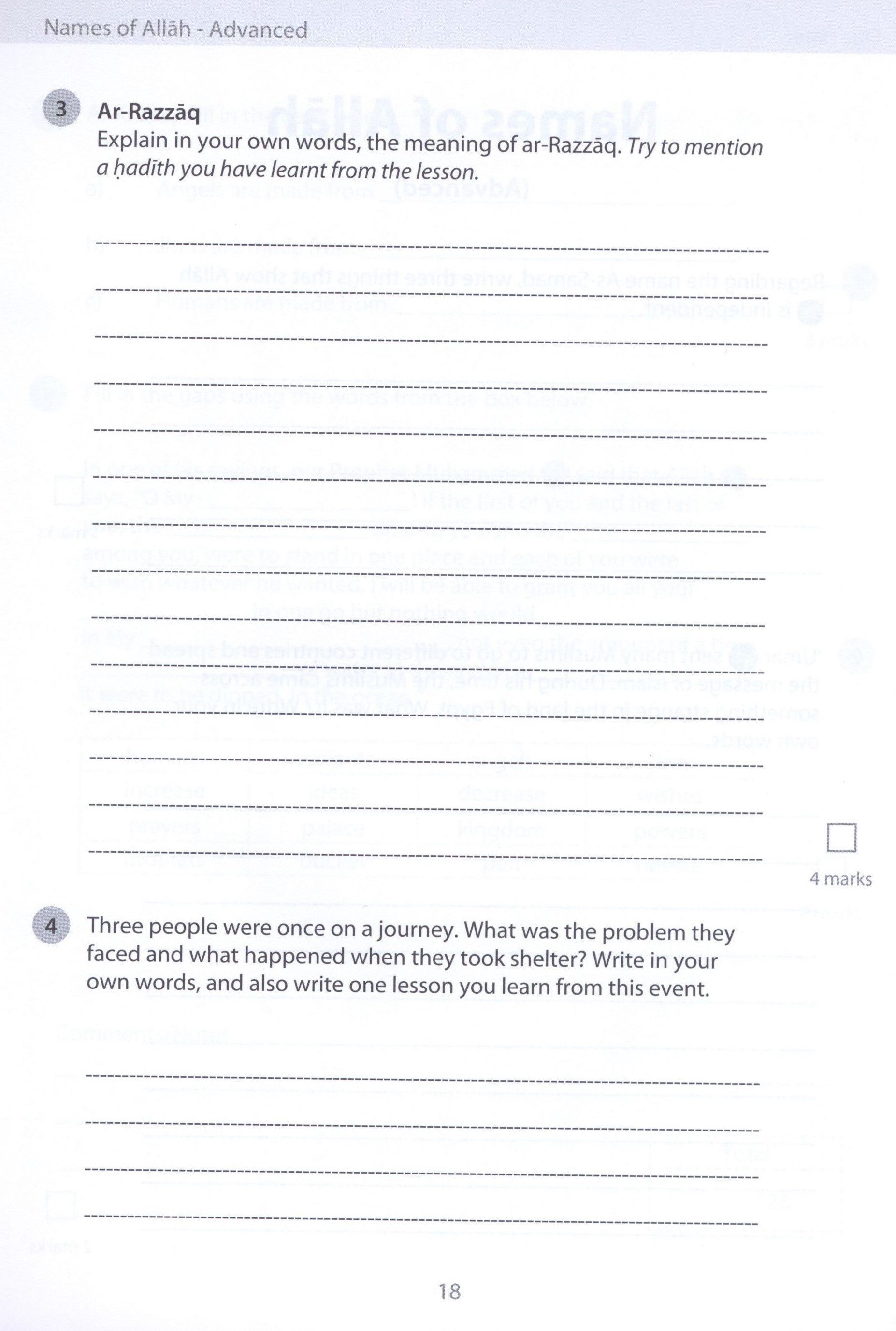 Safar Islamic Studies Workbook 3
