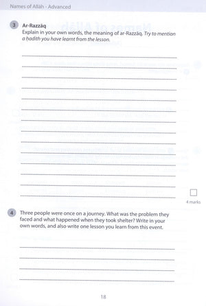 Safar Islamic Studies Workbook 3