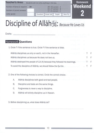 Weekend Learning Islamic Studies Workbook Level 4